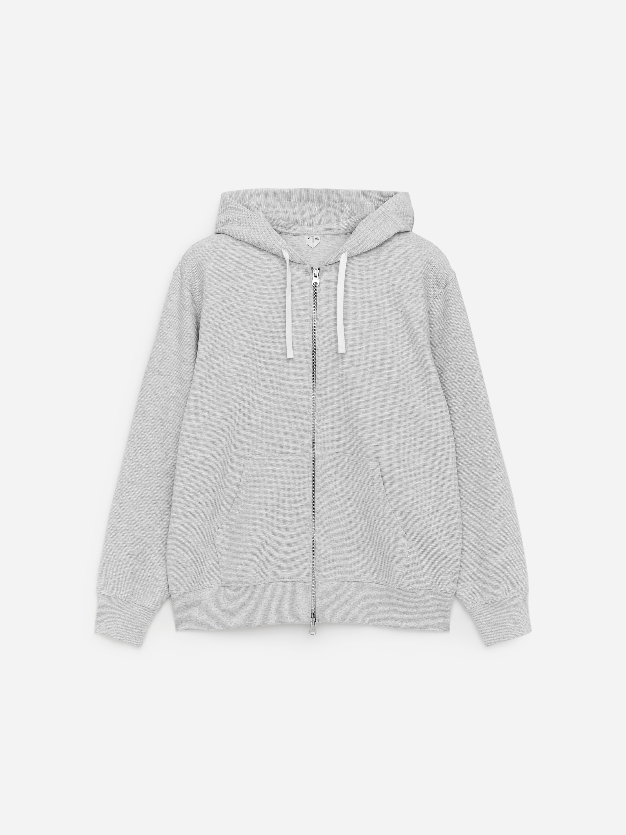 Jersey Zip Hoodie-Grey-18620