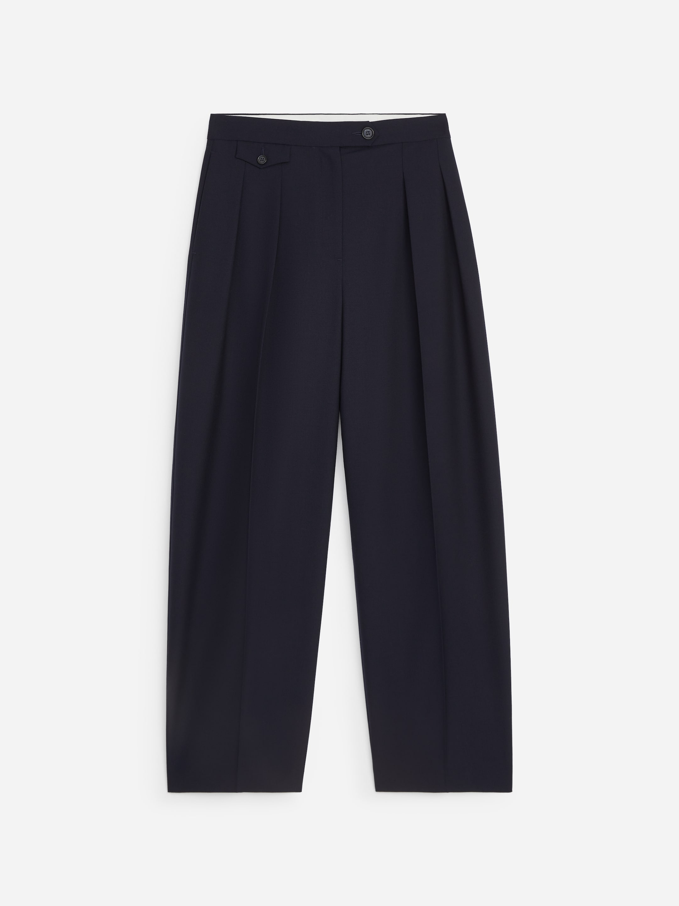 Hopsack Wool Trousers-#0A041F-21057