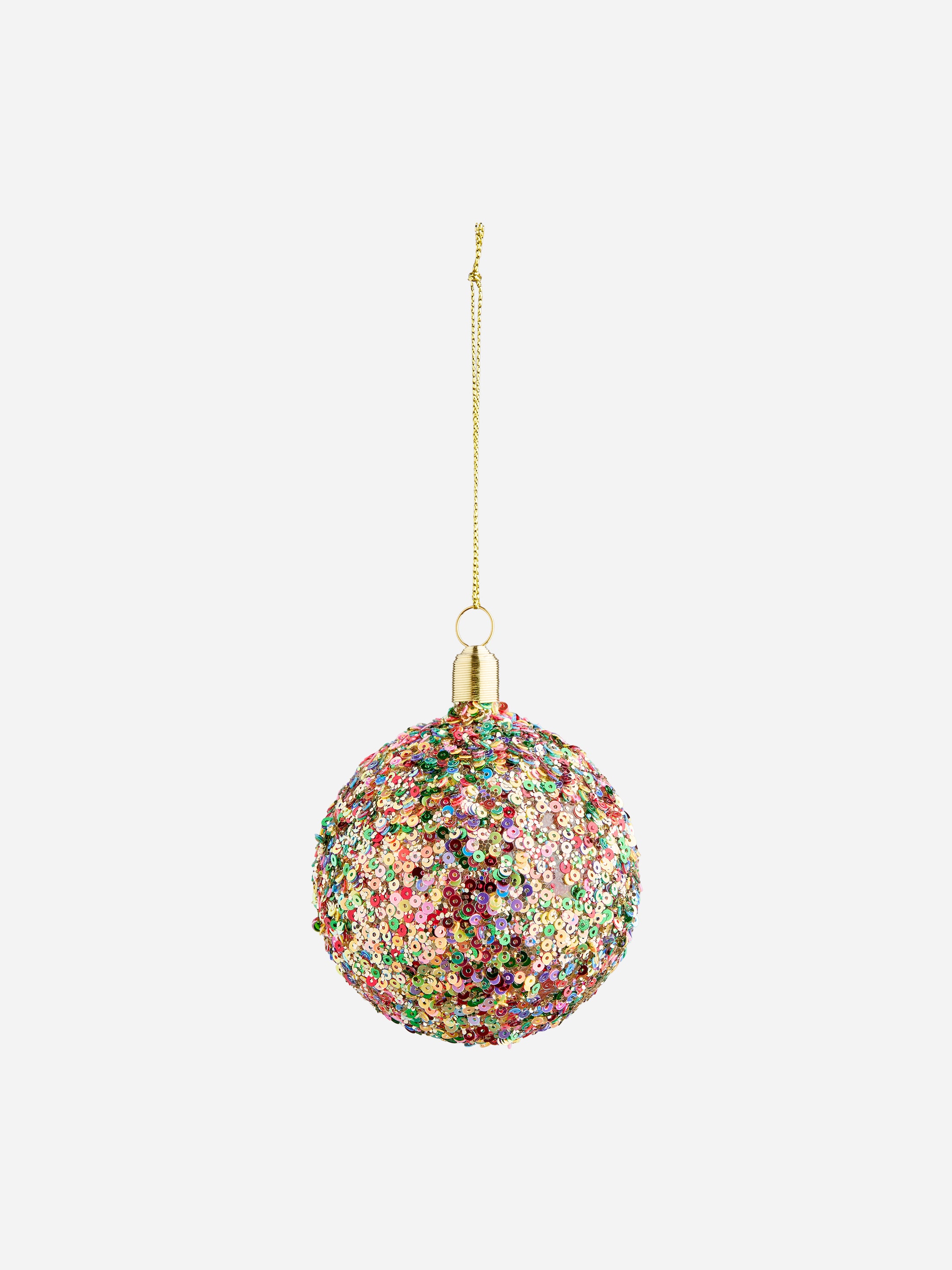 Adorno de cristal con lentejuelas-Green-20494