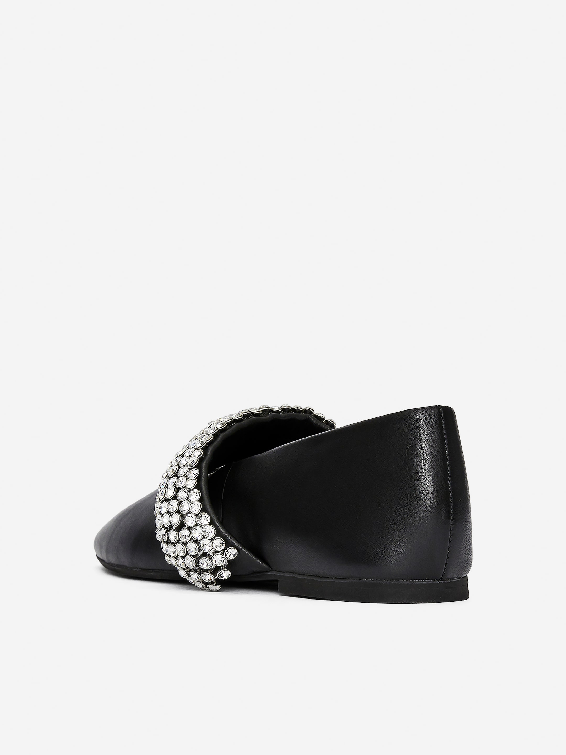 Ballerines en cuir avec strass - Noir - Femme - StillMedia/DescriptiveStillLife - 2