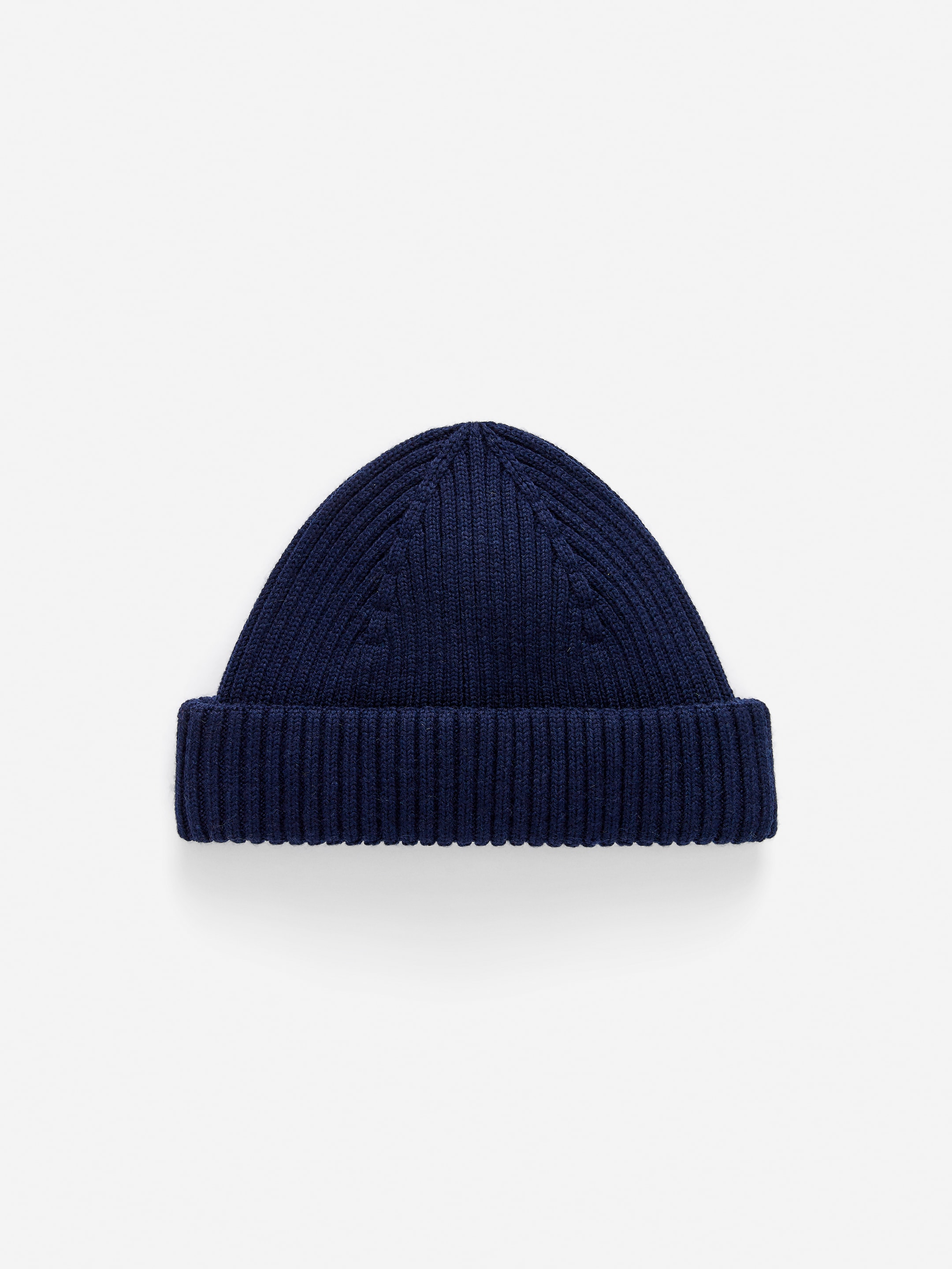 Ribbstickad mössa i ullblandning-Blue-16840