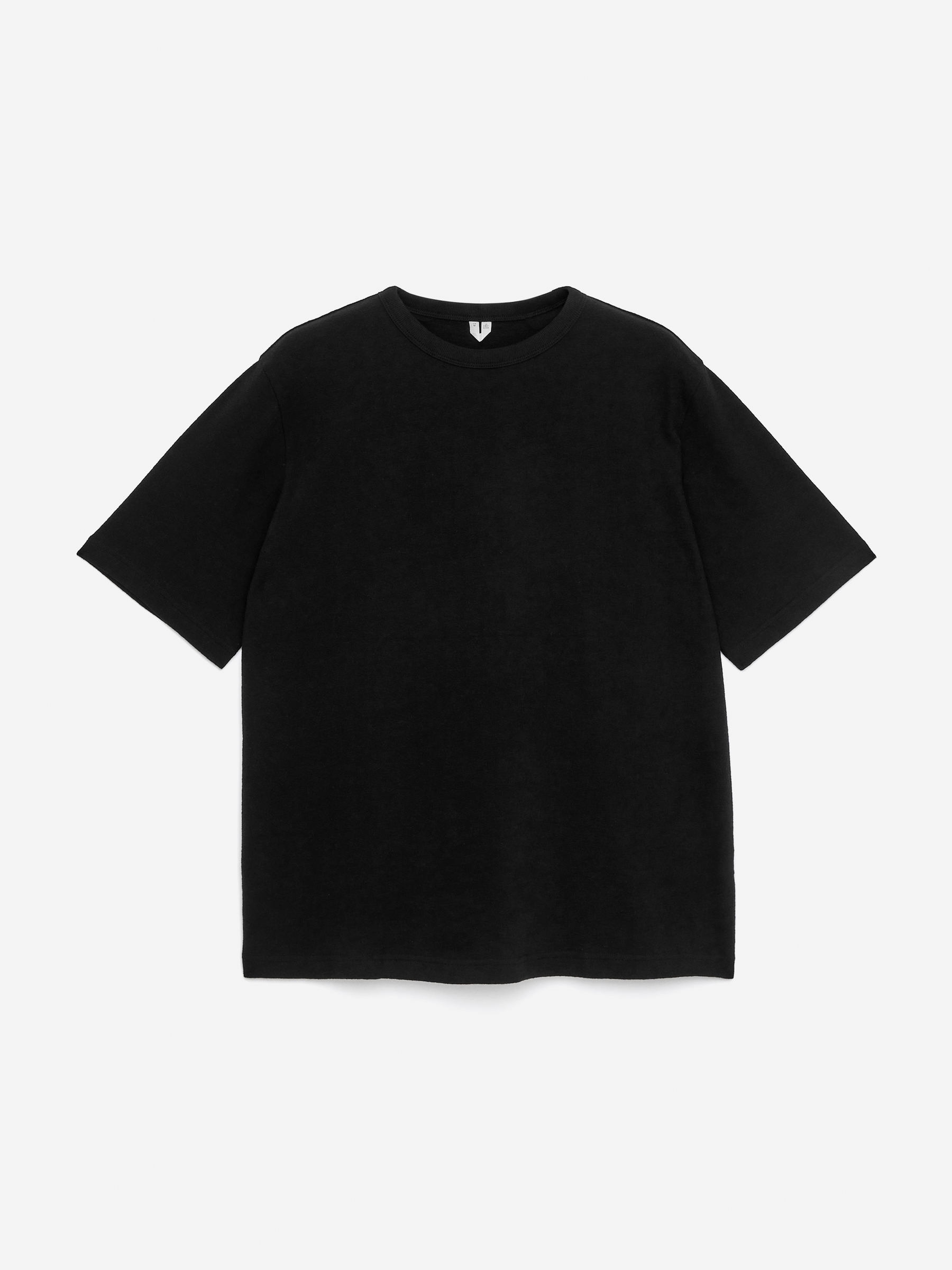 Relaxed Bouclé T-Shirt-Black-16534