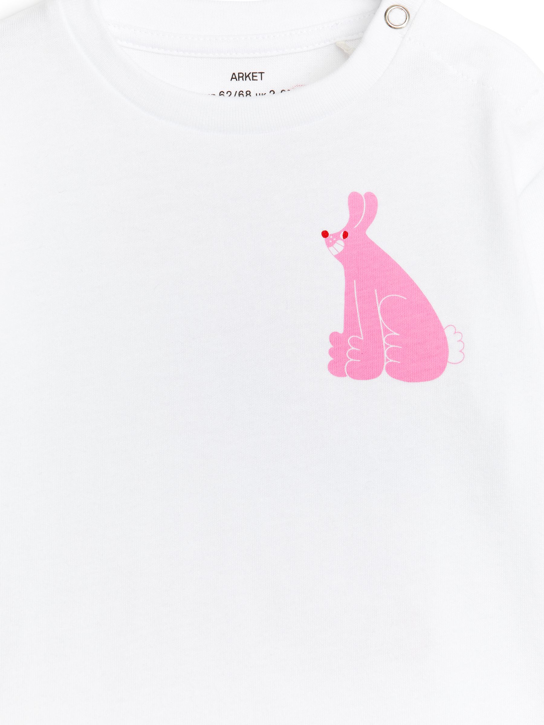 Langärmeliges T-Shirt von ARKET und YUK FUN - Weiß/Rosa - Regular Fit - Kinder - StillMedia/DescriptiveDetail - 1