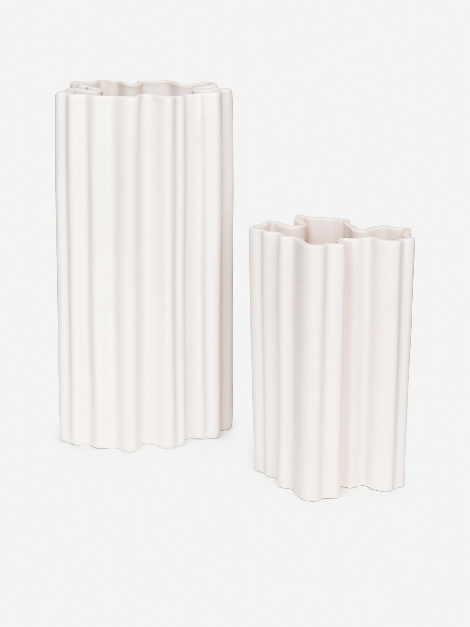 Ceramic Flower Vase 21 cm - Off-White - 2