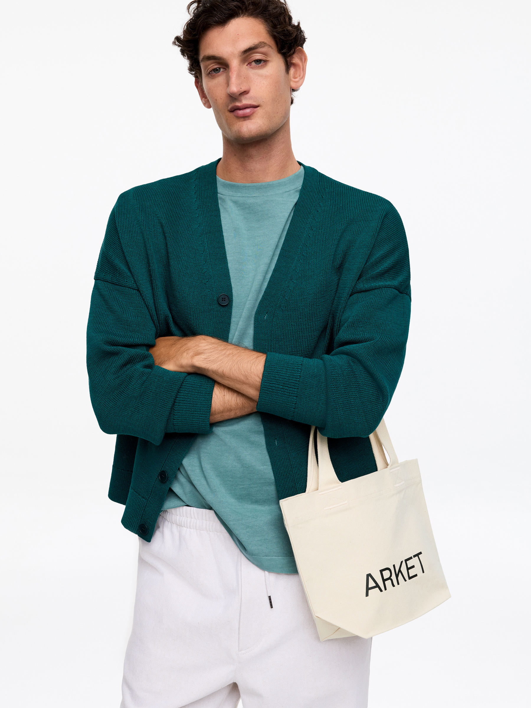 ARKET Canvas Mini Tote-#E8E4D5-13241