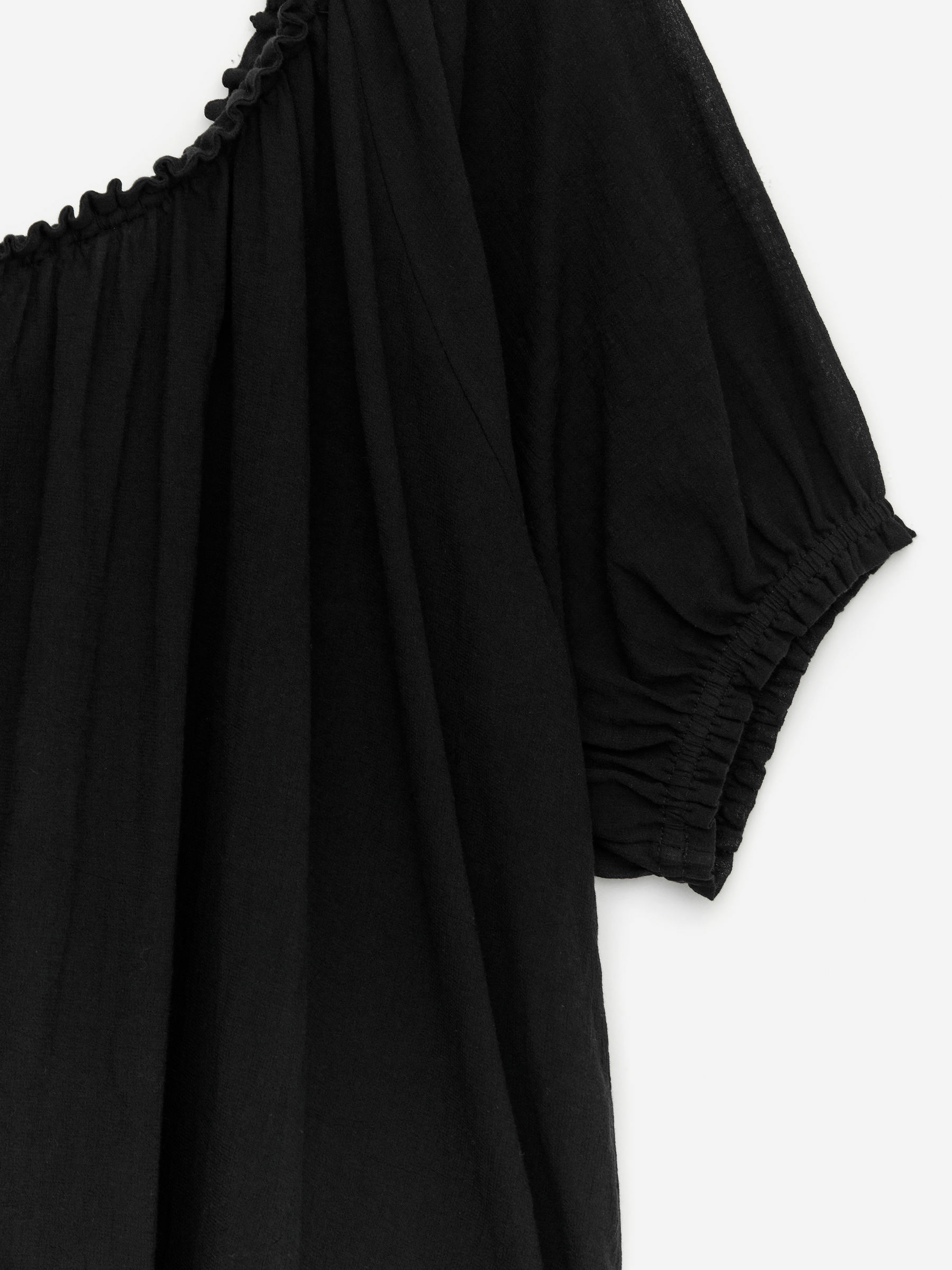 Cotton Voile Beach Dress - Black - Loose fit - Women - StillMedia/DescriptiveDetail - 2