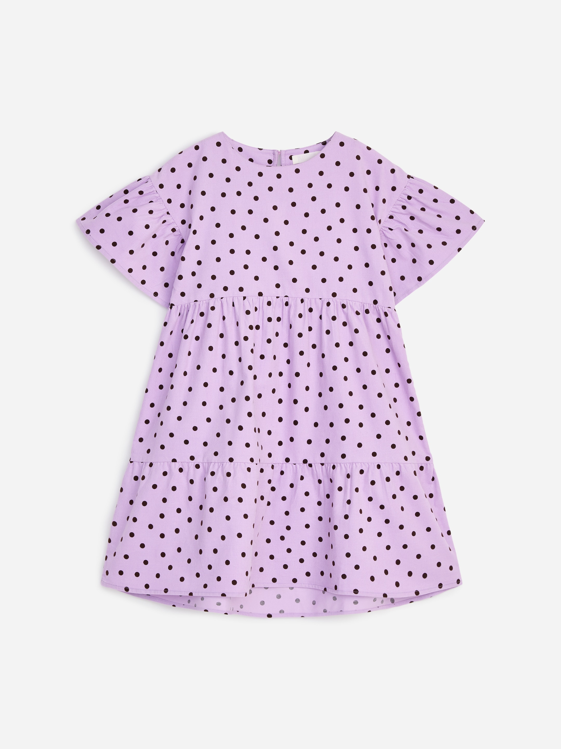Frill Corduroy Dress-Purple-20108