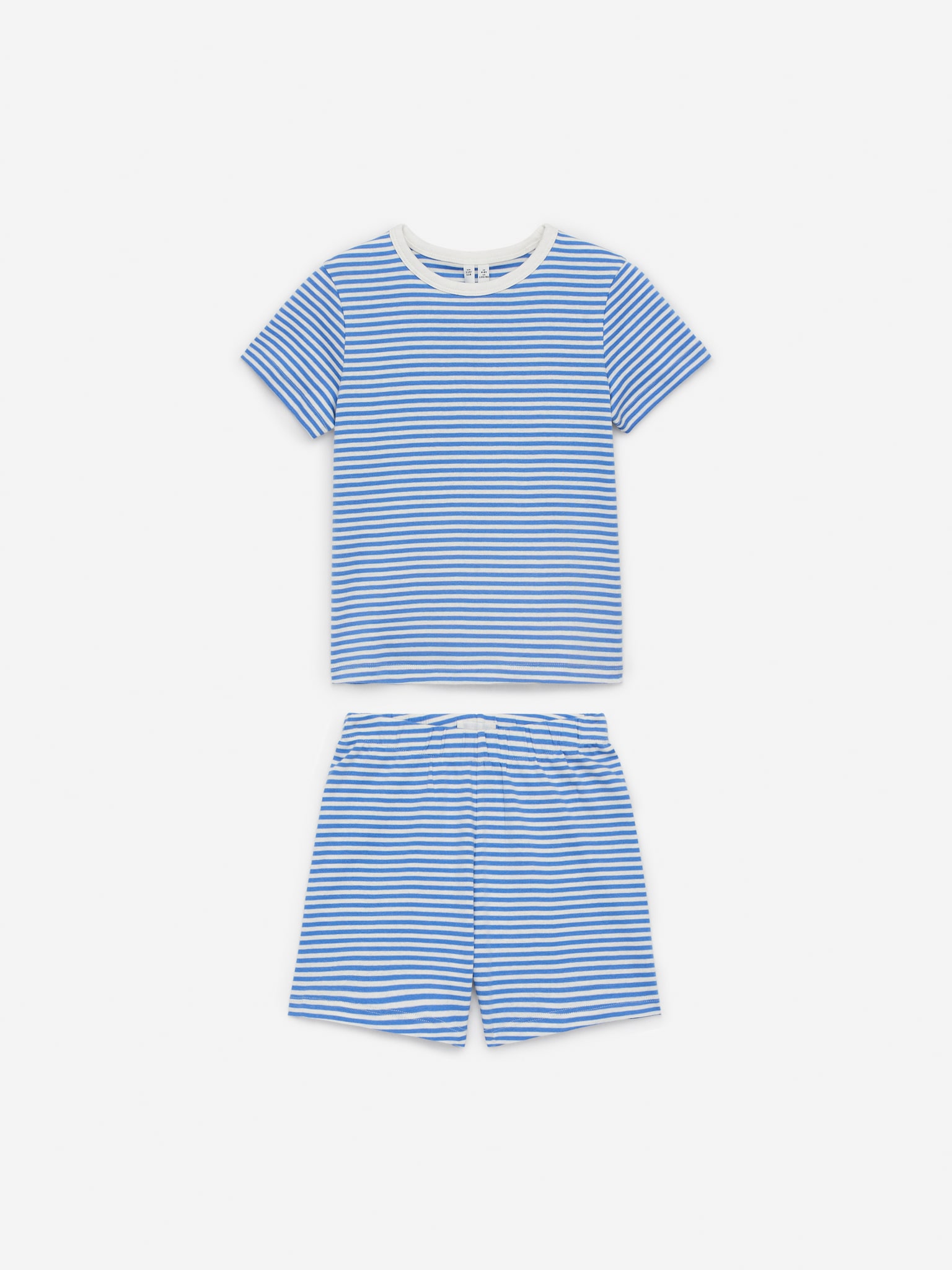 Ensemble pyjama court en jersey - Bleu/Blanc/Blanc/Bleu ciel/Vert/Rayures/Rose/Cœurs rouges/Rose/Pois bleus