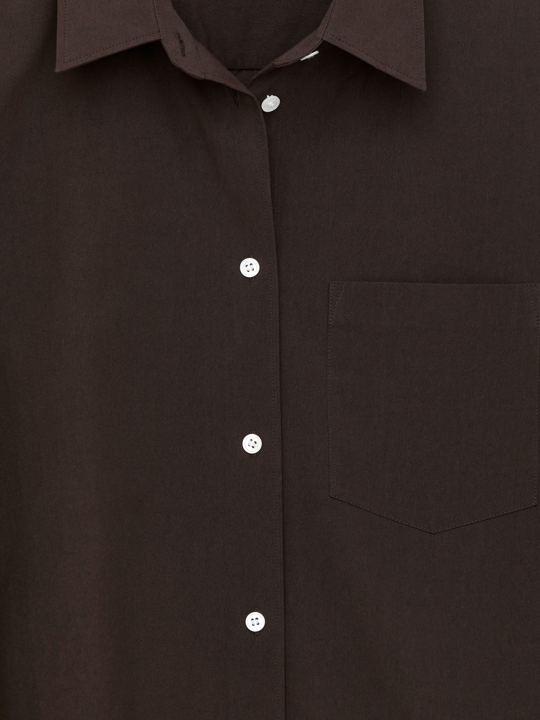 Batwing-Sleeve Shirt - Brown - Oversized - Women - StillMedia/DescriptiveDetail - 1