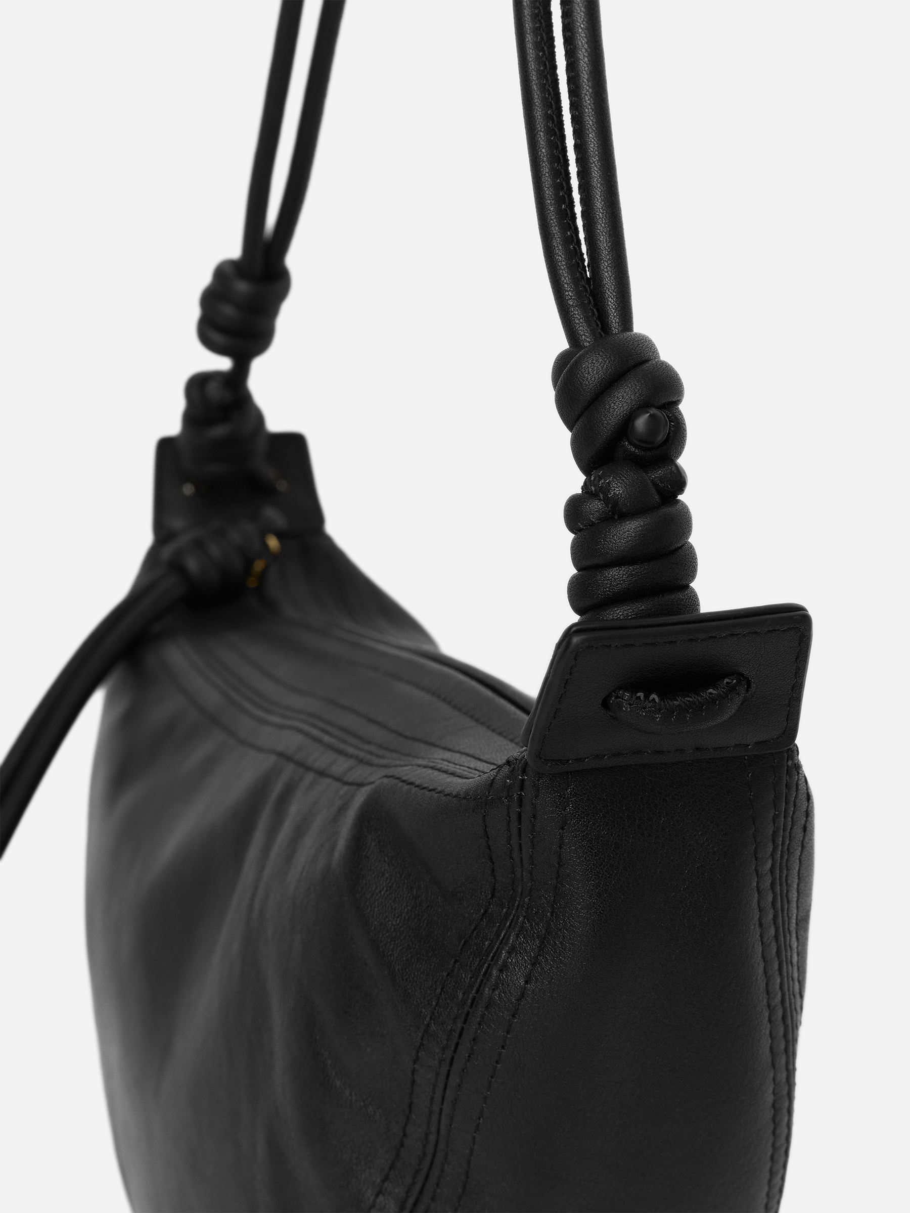 Halbmondförmige Ledertasche - Schwarz - Damen - StillMedia/DescriptiveDetail - 1