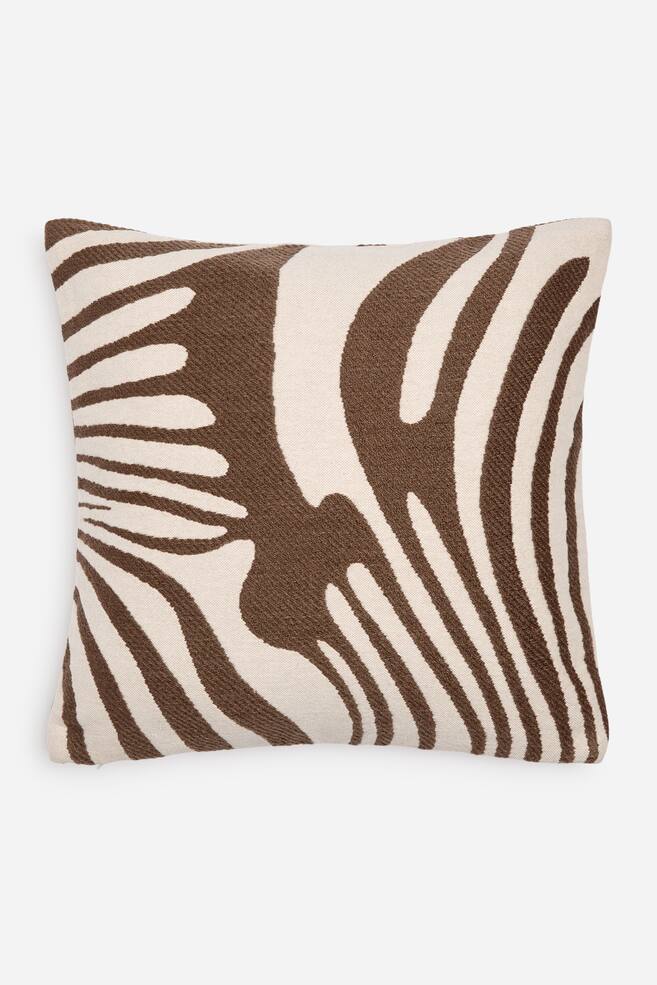 Kussenhoes van wolkatoenmix, 50 x 50 cm - Donkertaupe/wit/Wit/blauw/Zwart/gebroken wit/Beige/gebroken wit - 1