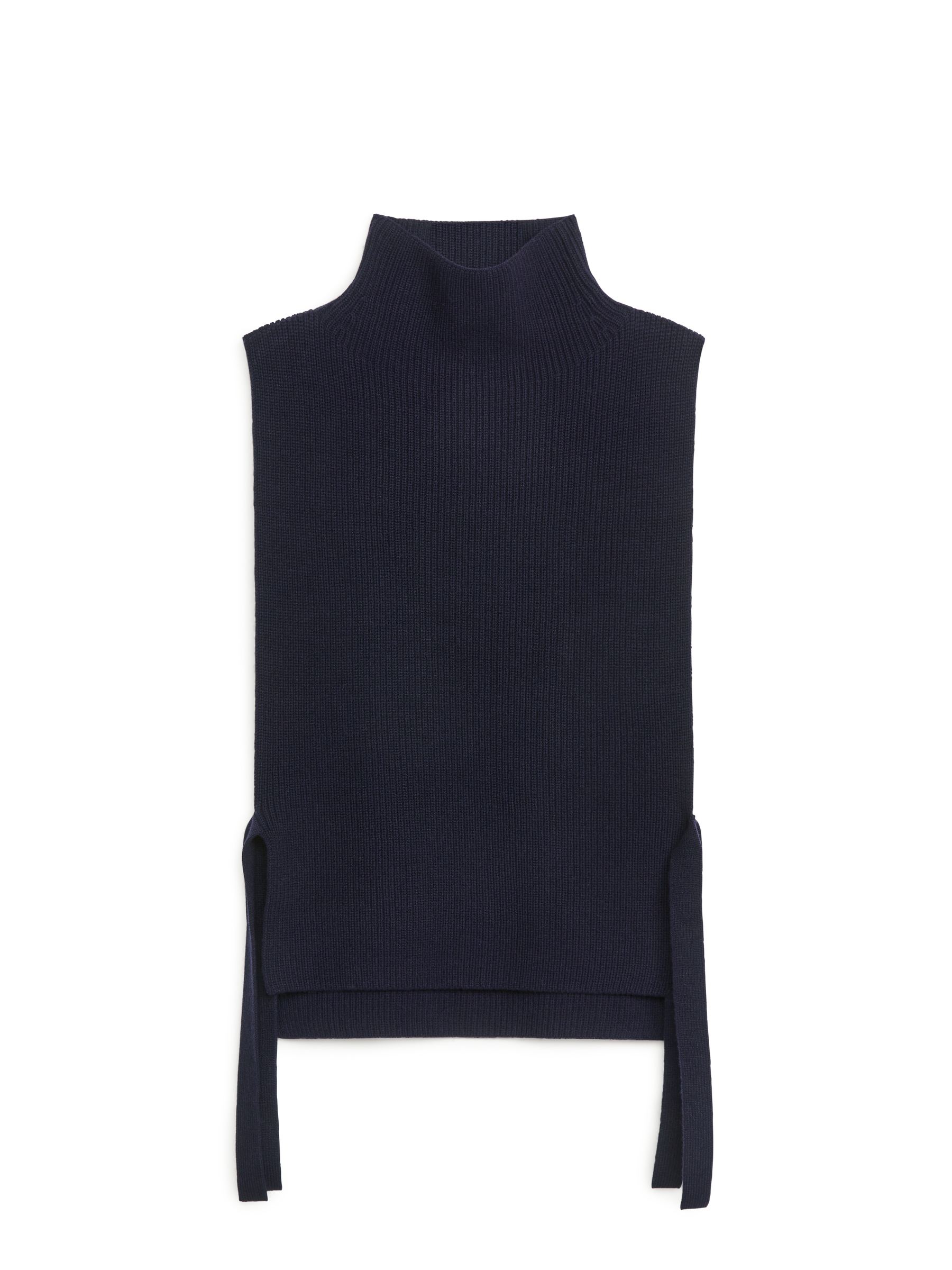 Rib-KnitBibNeck - Dark Blue - Women - StillMedia/DescriptiveStillLife - 1