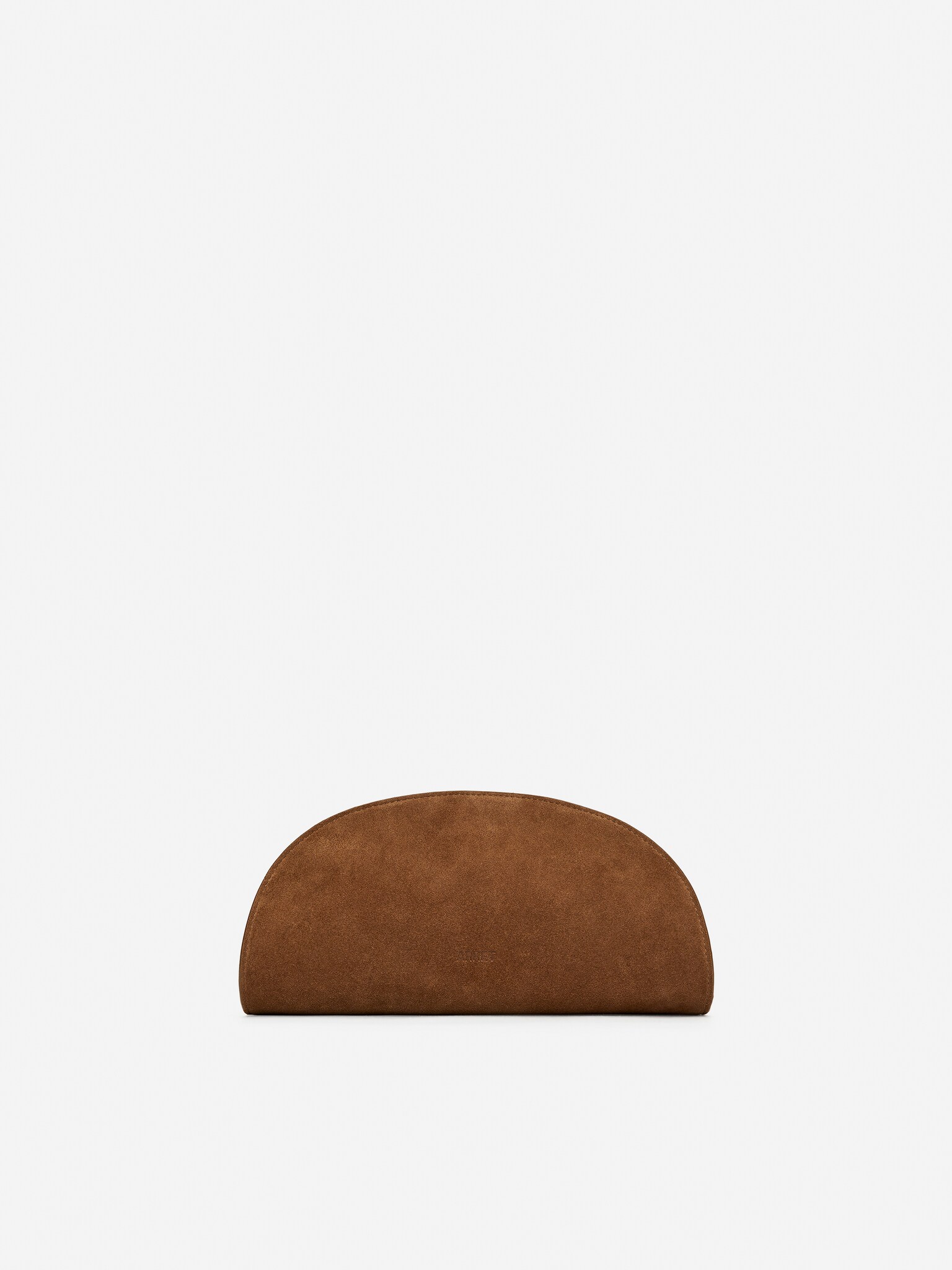 Pochette/sac bandoulière en daim - Marron