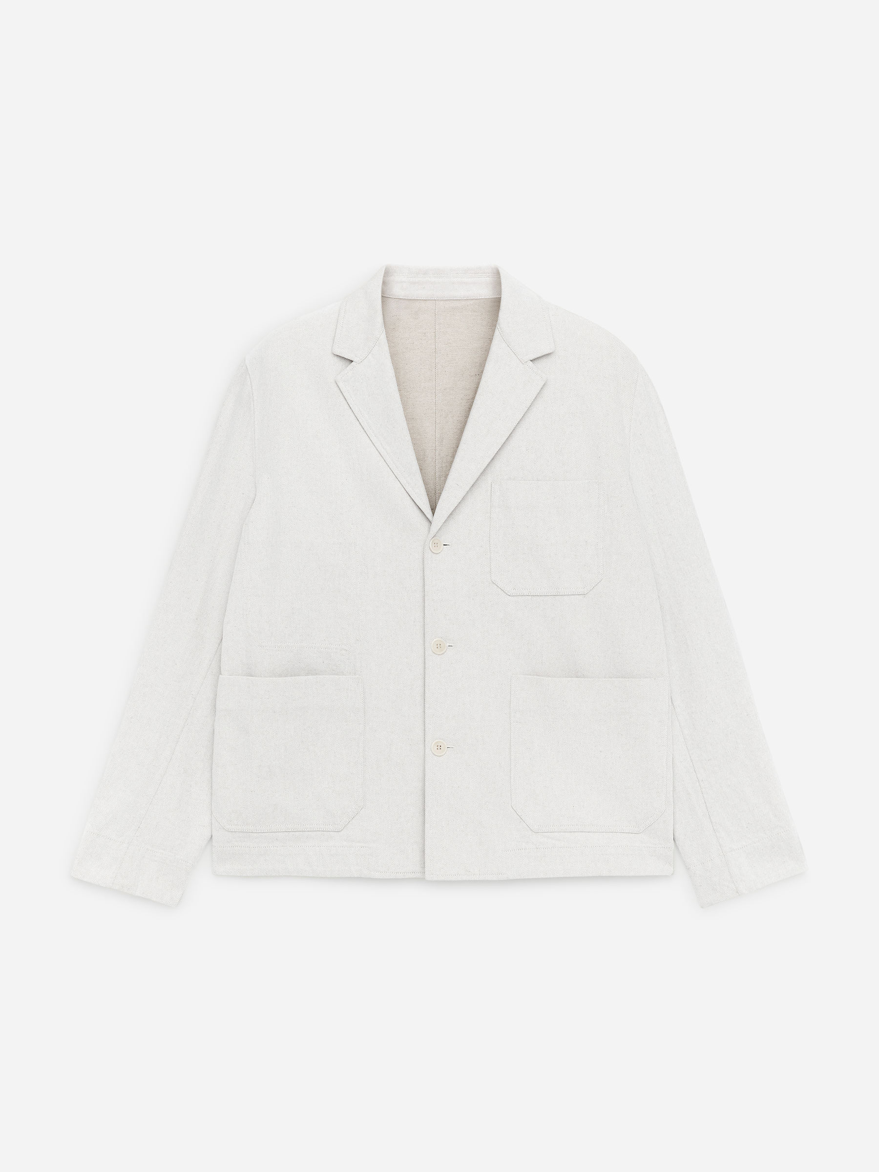 Relaxed Cotton-Linen Blazer-#DFD7CA-18721