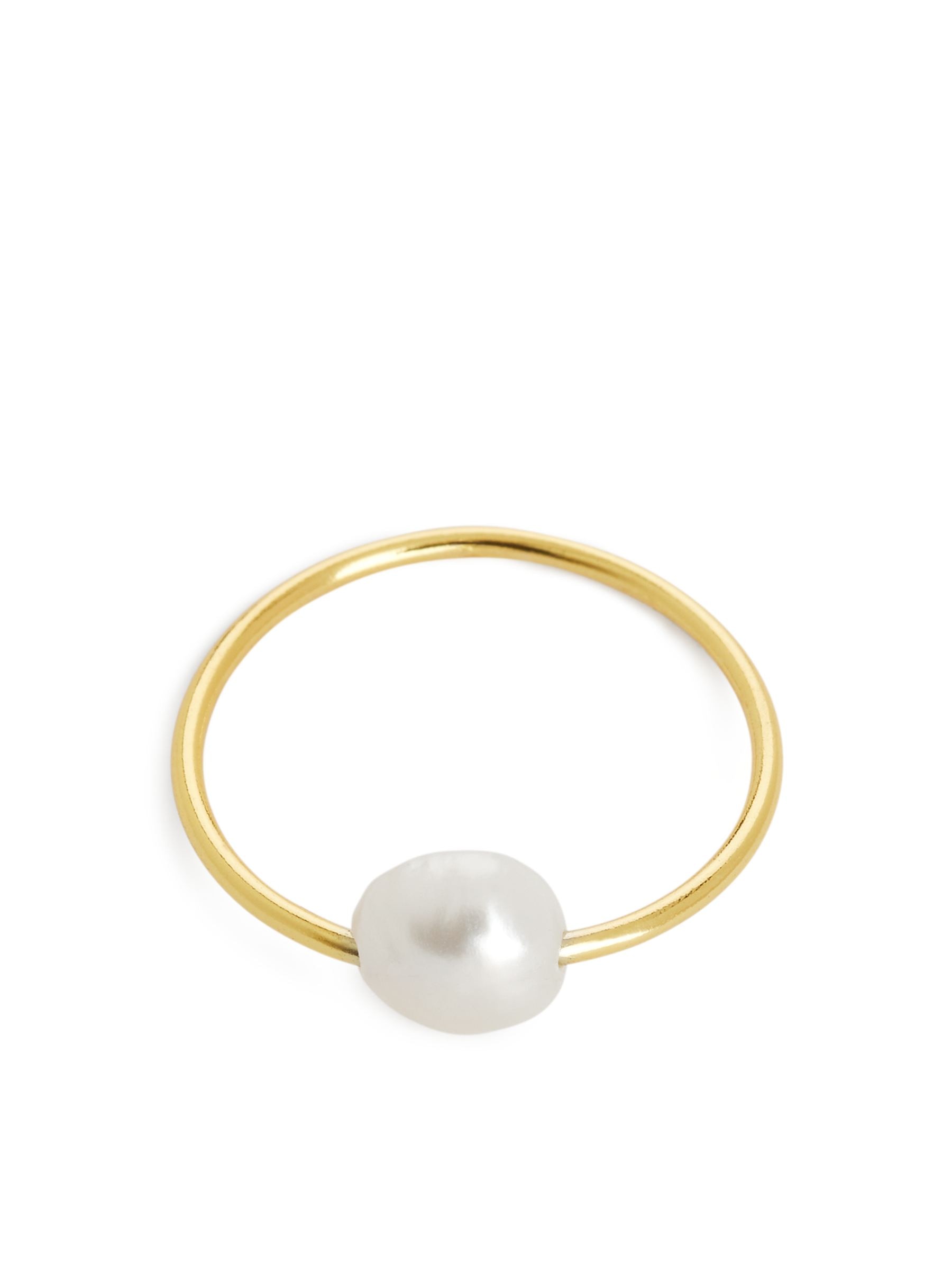 Vergoldeter Ring für den kleinen Finger - Gold/Weiß - Damen - StillMedia/DescriptiveStillLife - 1