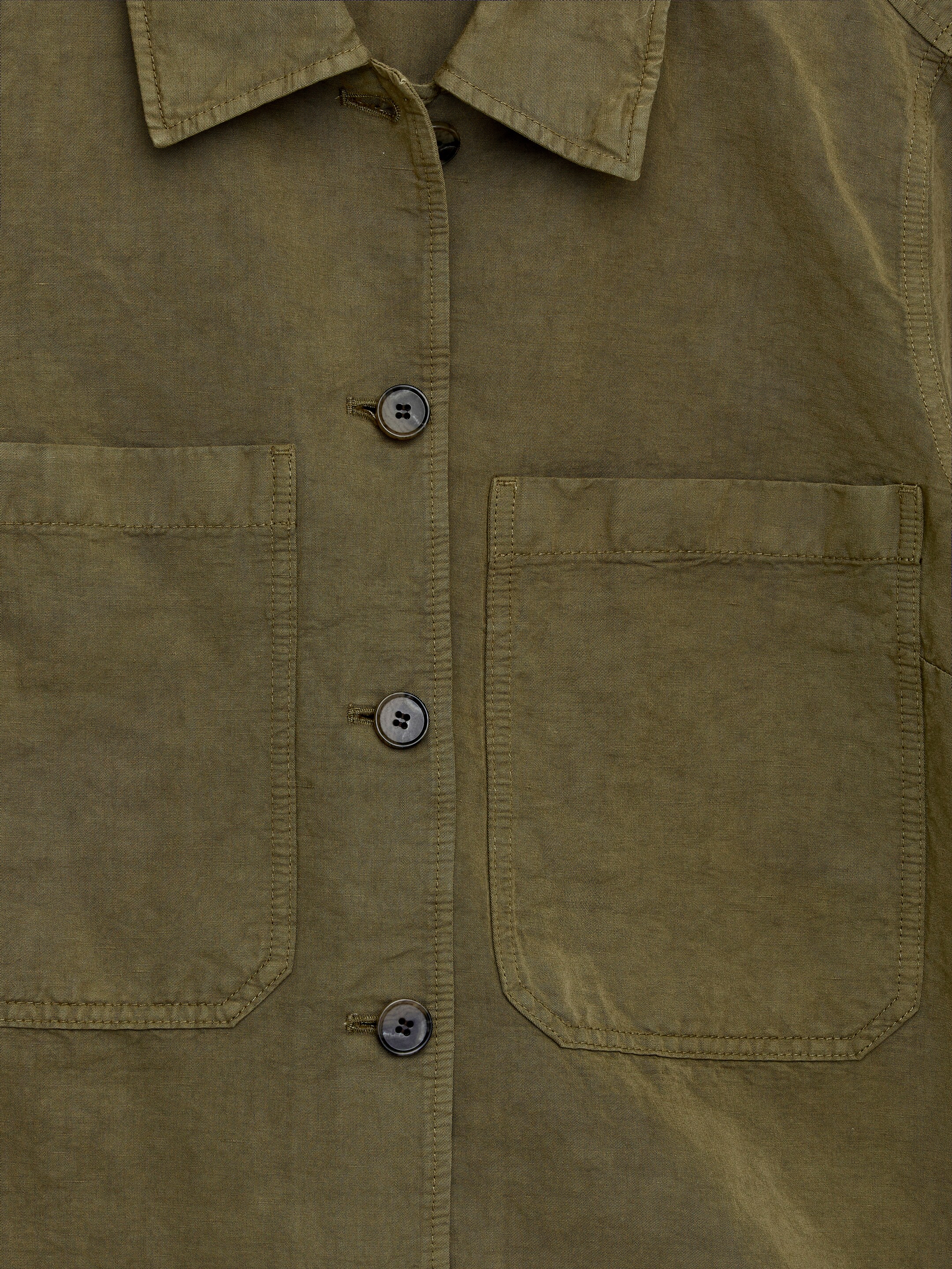 Größeres Bild anzeigen: Overshirt aus Leinenmix - Khaki - Ladies | H&M AT 2