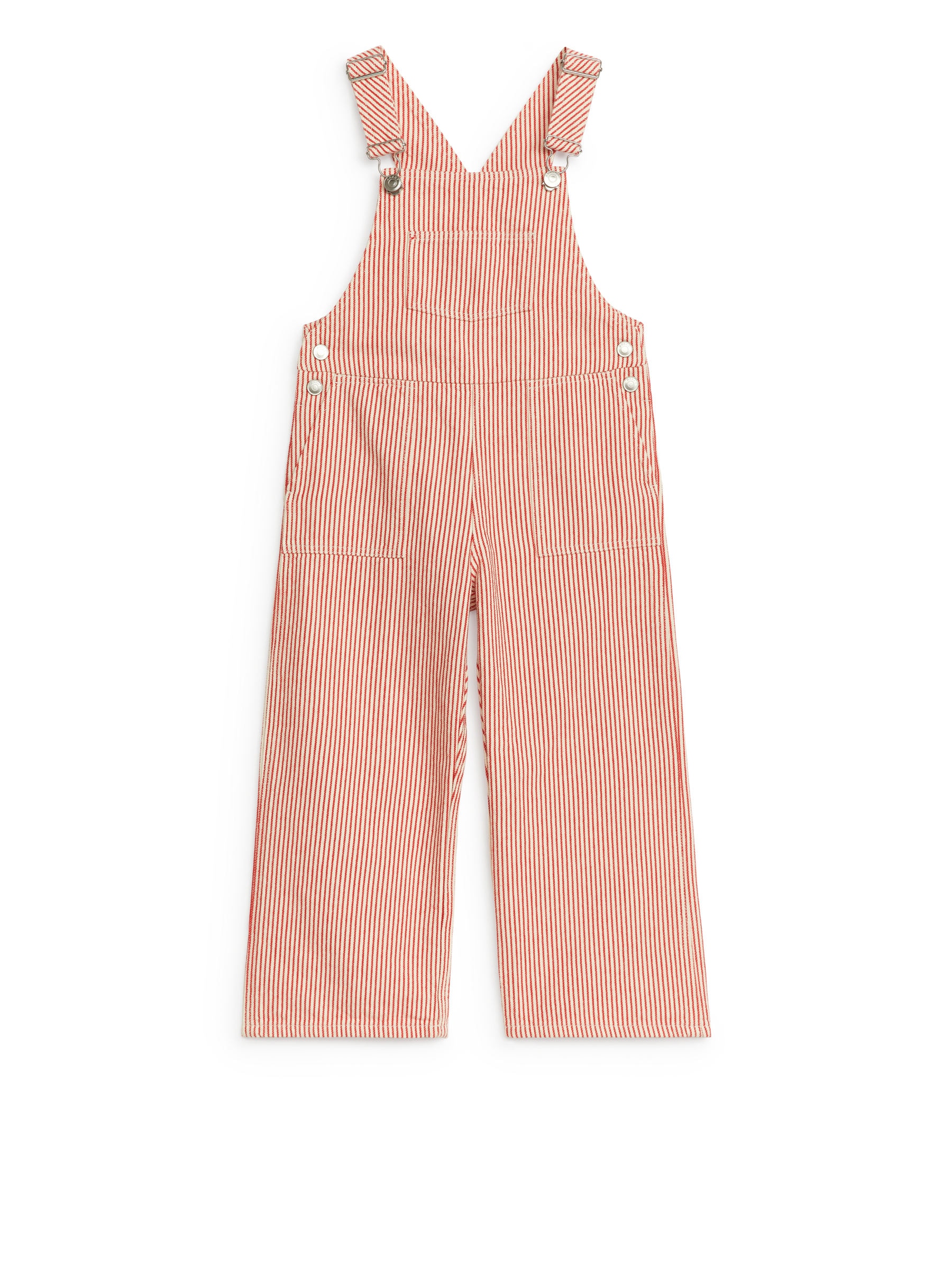 Latzhose mit Hickory-Streifenmuster - Rot/Cremeweiß - Regular Fit - Kinder - StillMedia/DescriptiveStillLife - 3