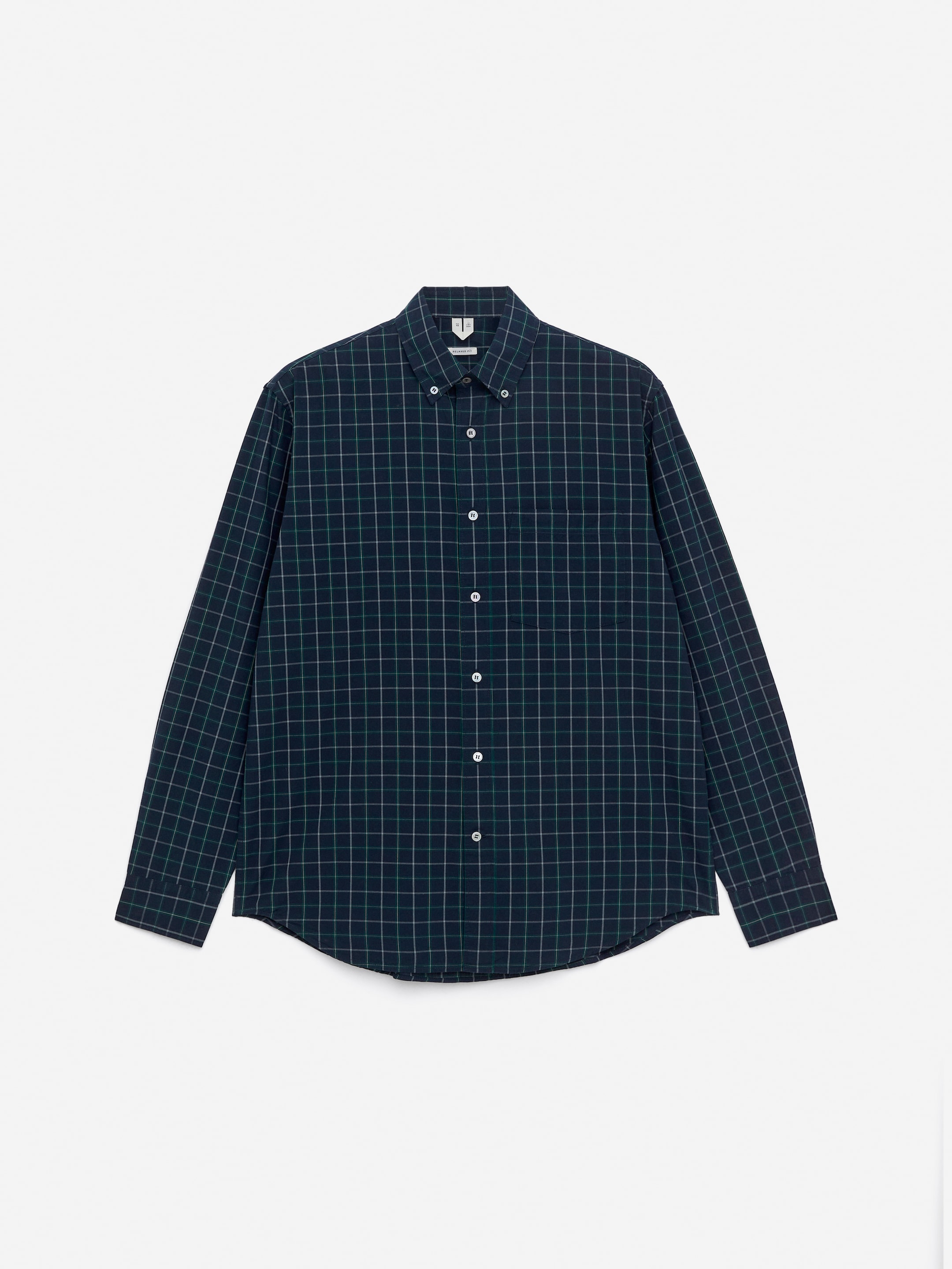 Relaxed Cotton Shirt-#2F323B-16385