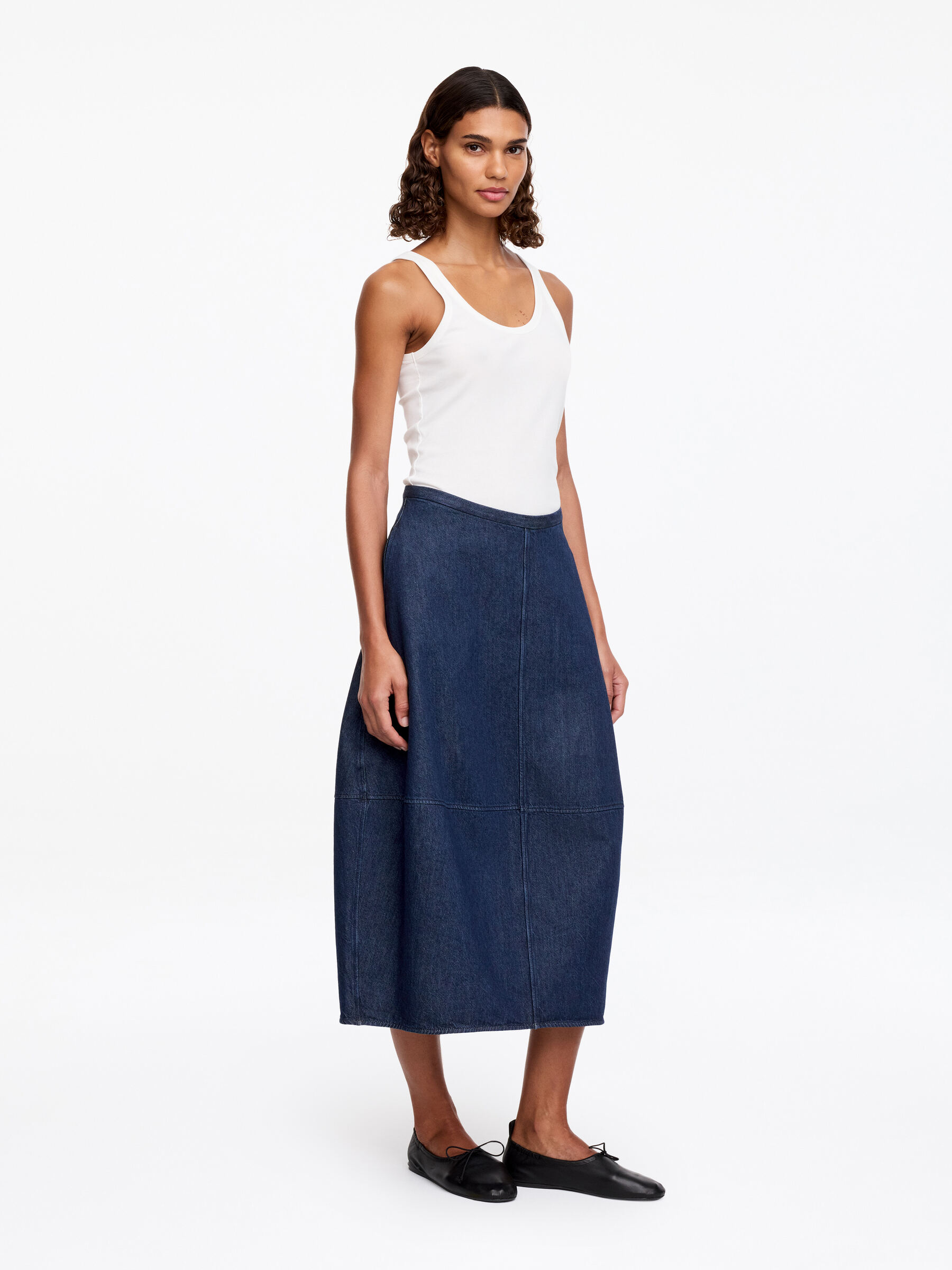 Jeansrock mit Barrel-Schnitt - Dunkelblau - Regular Fit - Women - StillMedia/Lookbook - 3