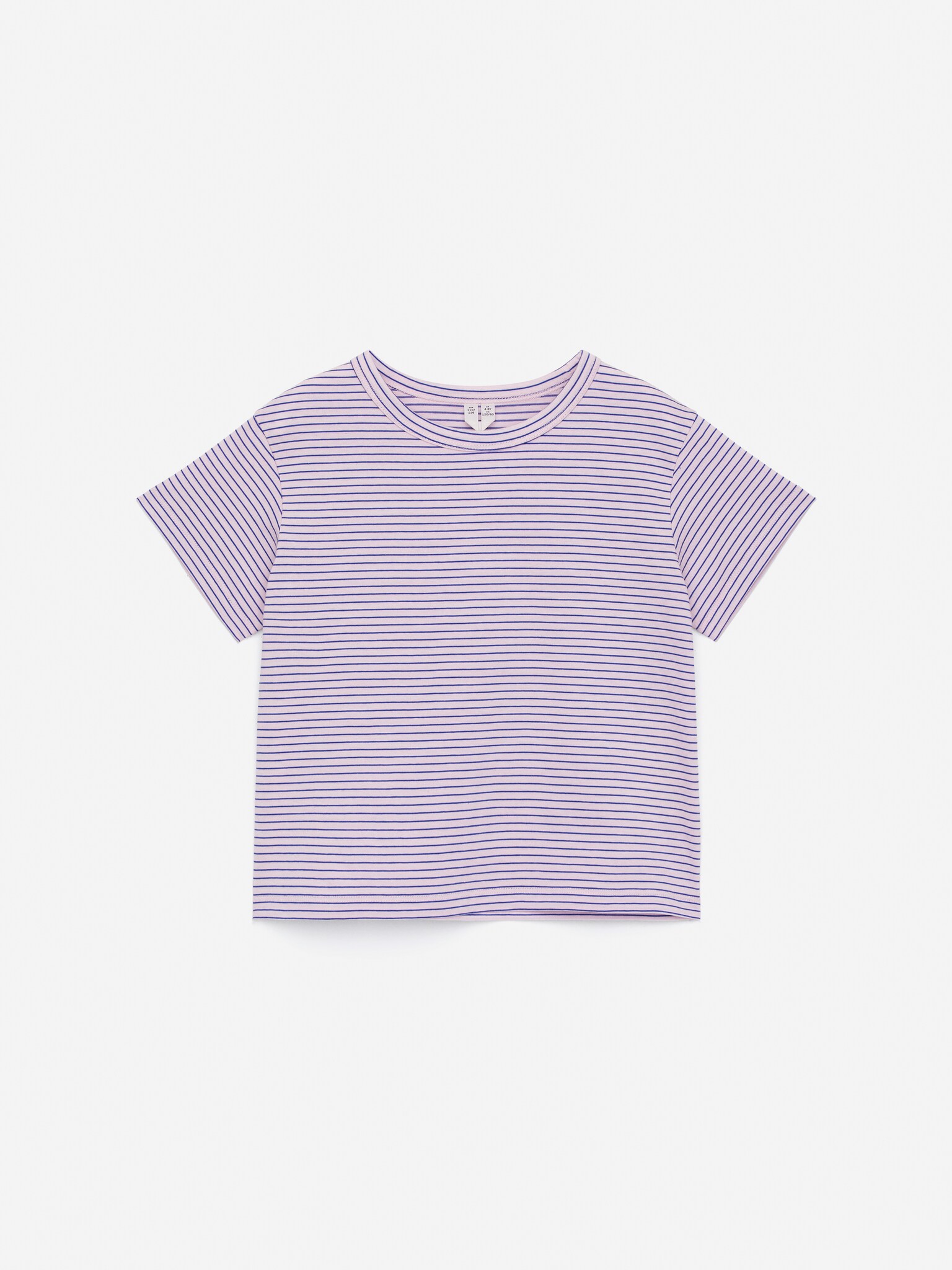 Wijdvallend T-shirt - Roze/blauw/Wit