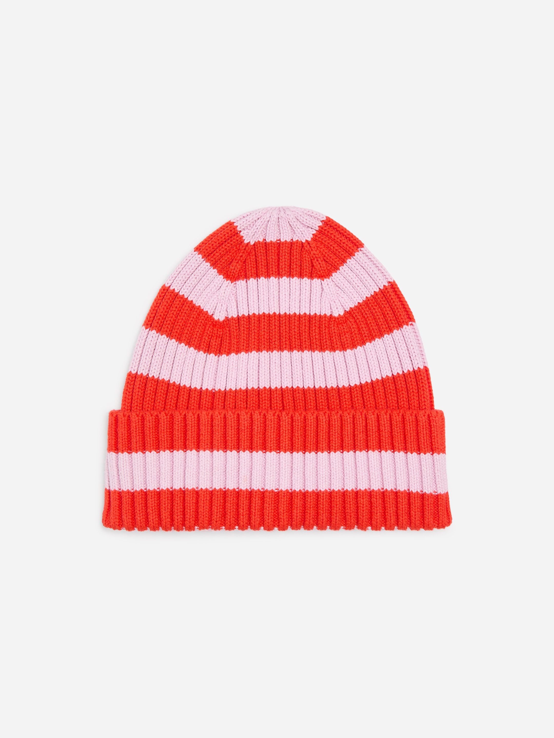 Rib-Knitted Beanie-Pink-19692