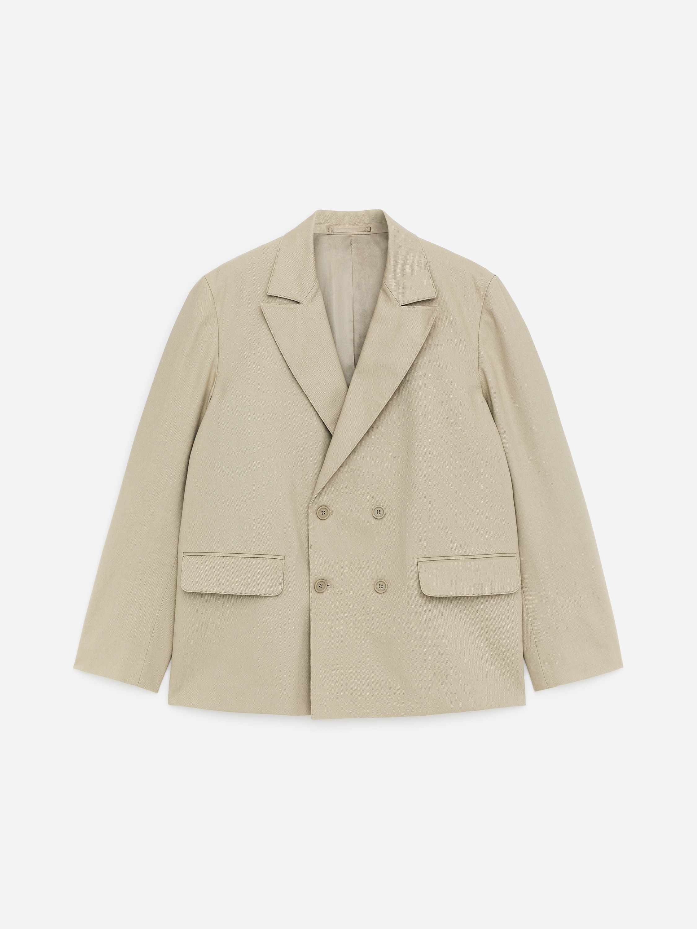 Double-Breasted Blazer-Light Mole