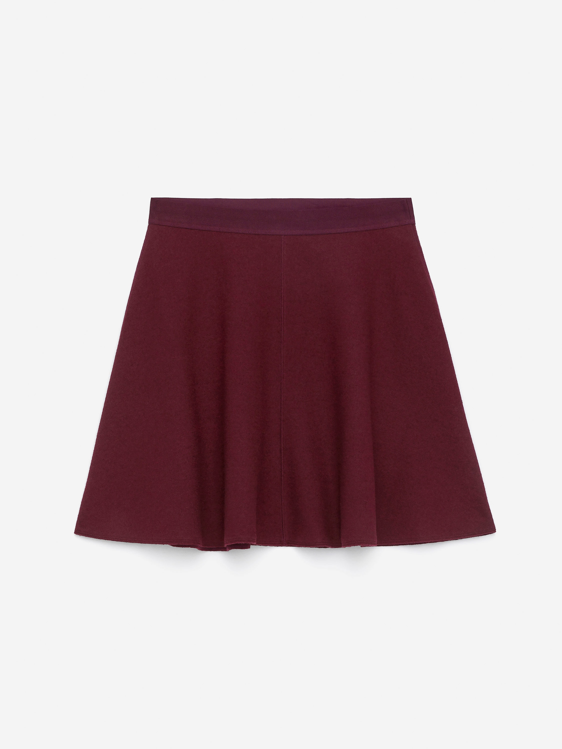 Doublé Wool-Blend Skirt - Dark Red - Regular fit - Women - StillMedia/DescriptiveStillLife - 2