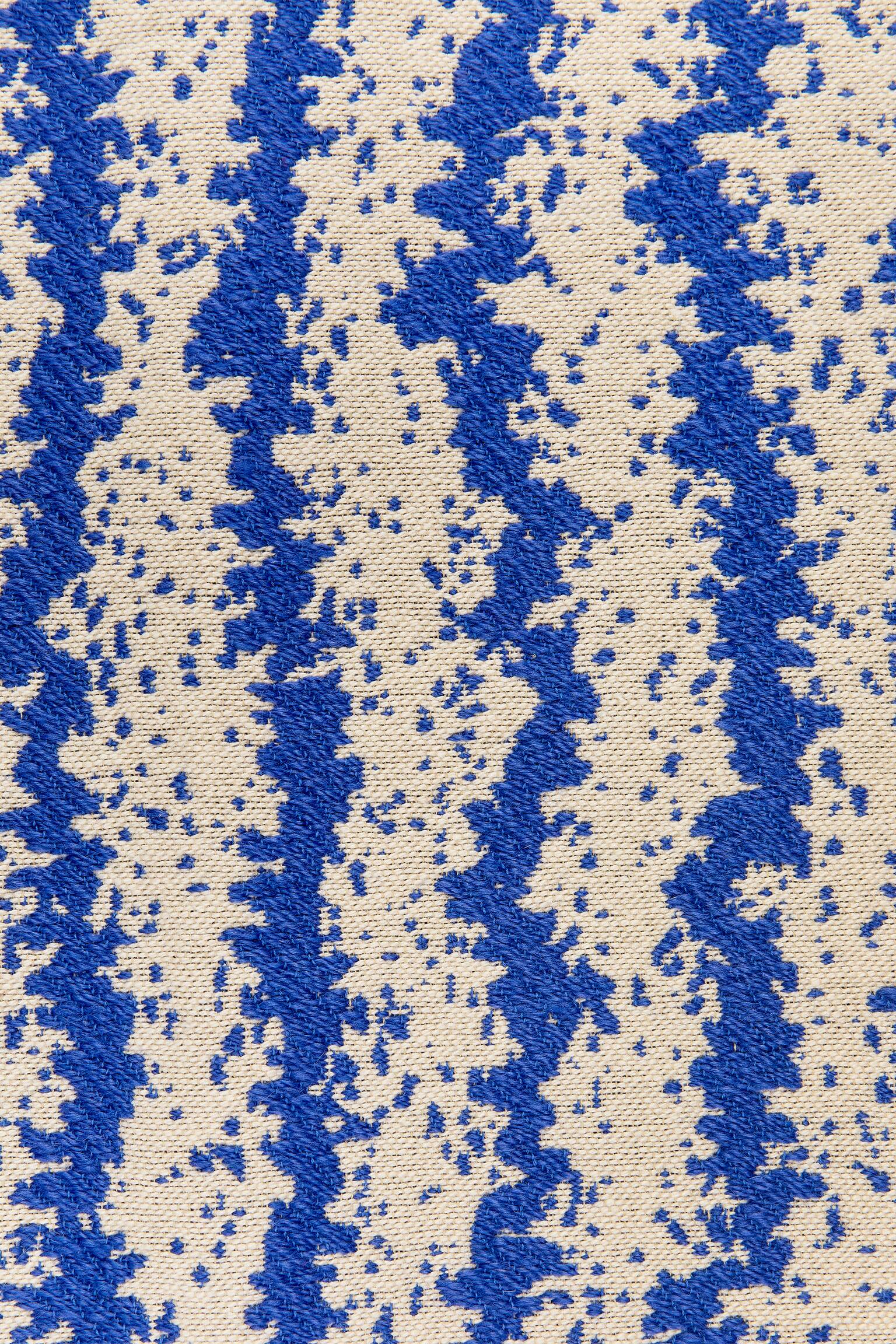 Калъфка за възглавница от памучна вата 50x50 см - Синьо/Бяло - 3