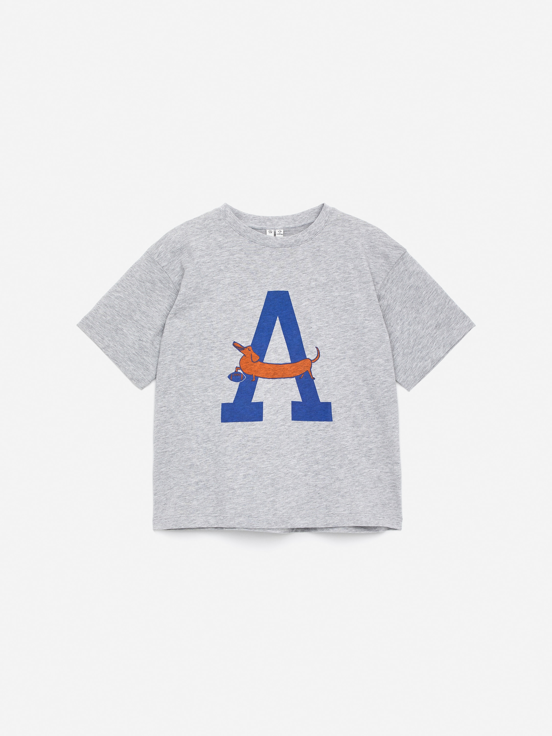 Oversized T-Shirt - Grey Melange/Dog Print - Relaxed fit - children - StillMedia/DescriptiveStillLife - 3