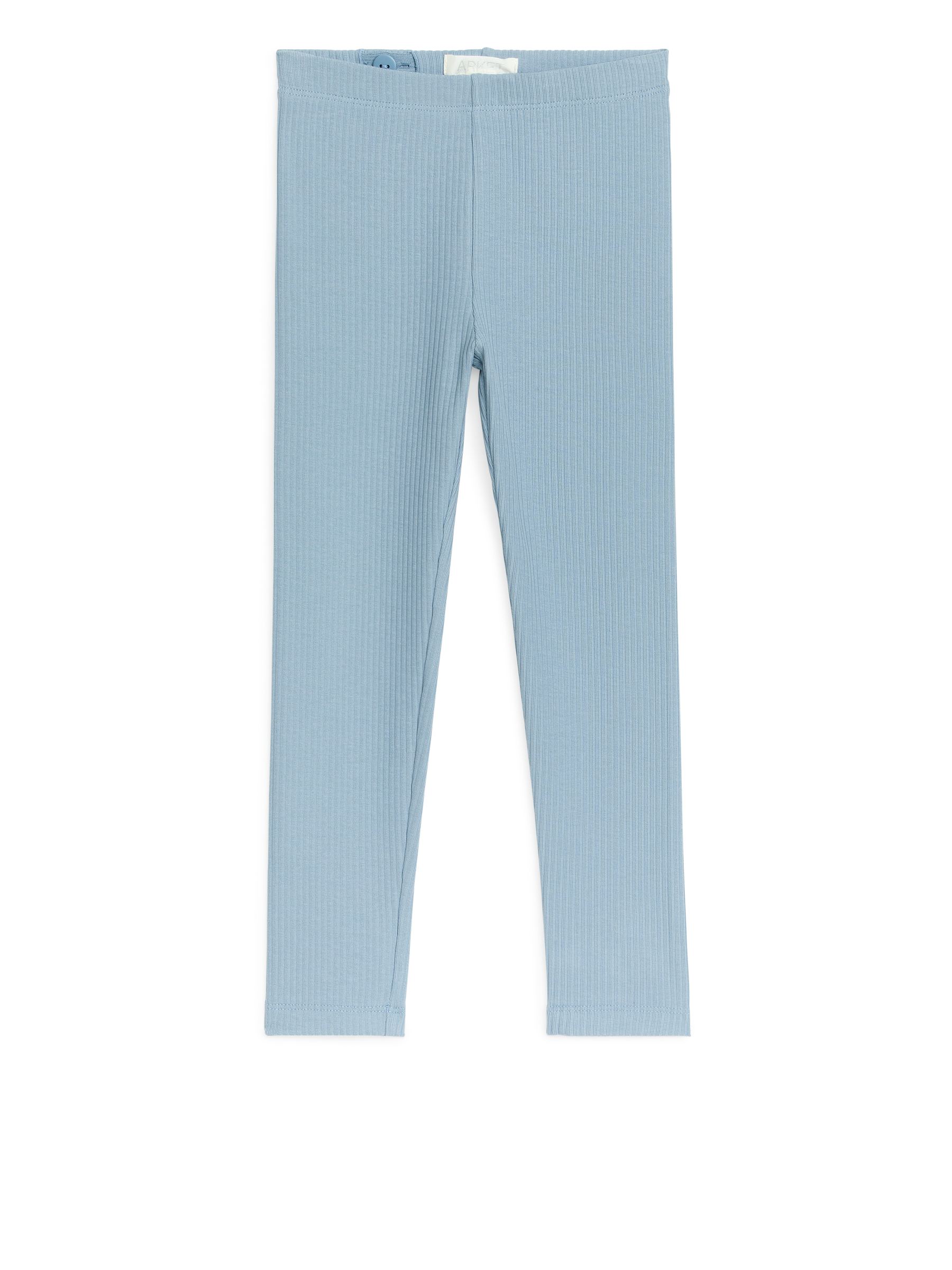 Gerippte Jersey-Leggings - Taubenblau - Regular Fit - Kinder - StillMedia/DescriptiveStillLife - 1