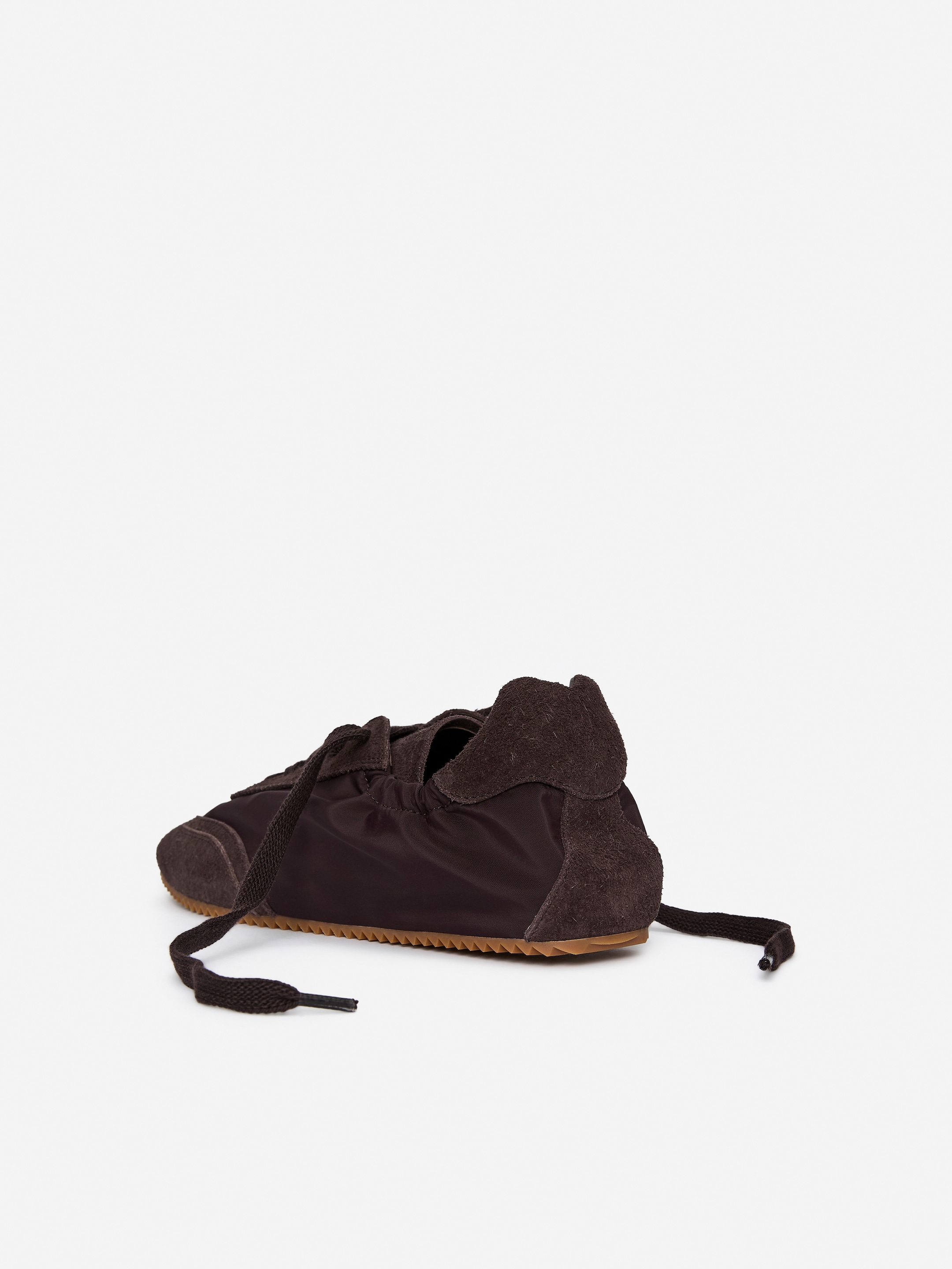 Sneaker aus Veloursleder und Nylon - Dunkelbraun - Women - StillMedia/DescriptiveStillLife - 5