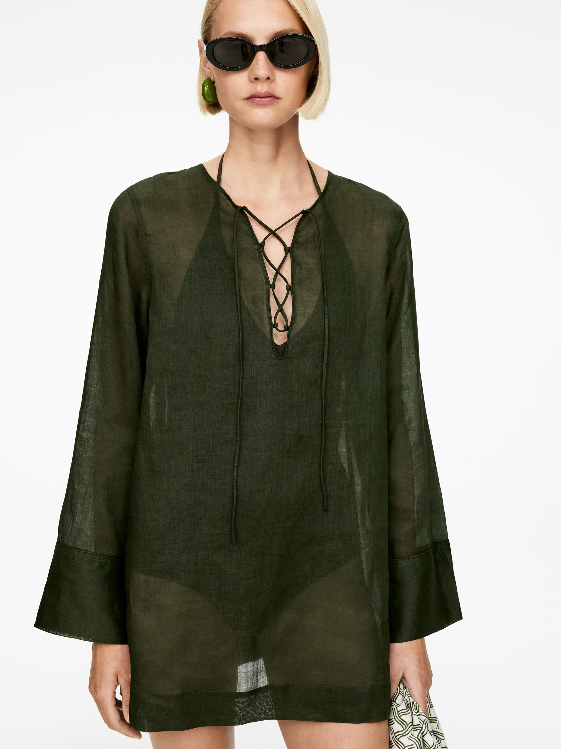 Ramie Beach Dress - Dark Green - Regular fit - Women - StillMedia/Lookbook - 6