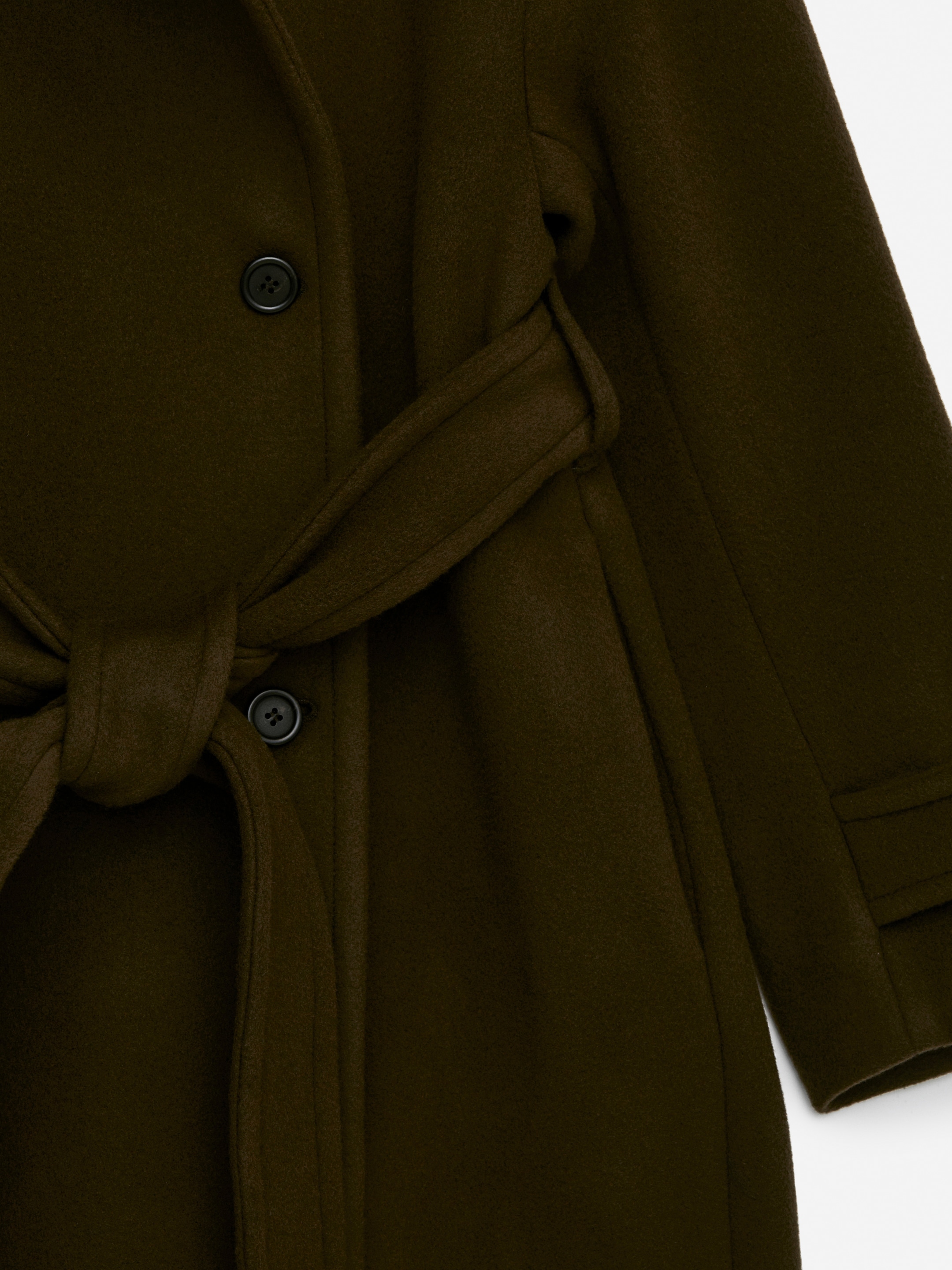 View larger image: Oversized Wool-Blend Coat - Khaki Green - Ladies | H&M GB 3