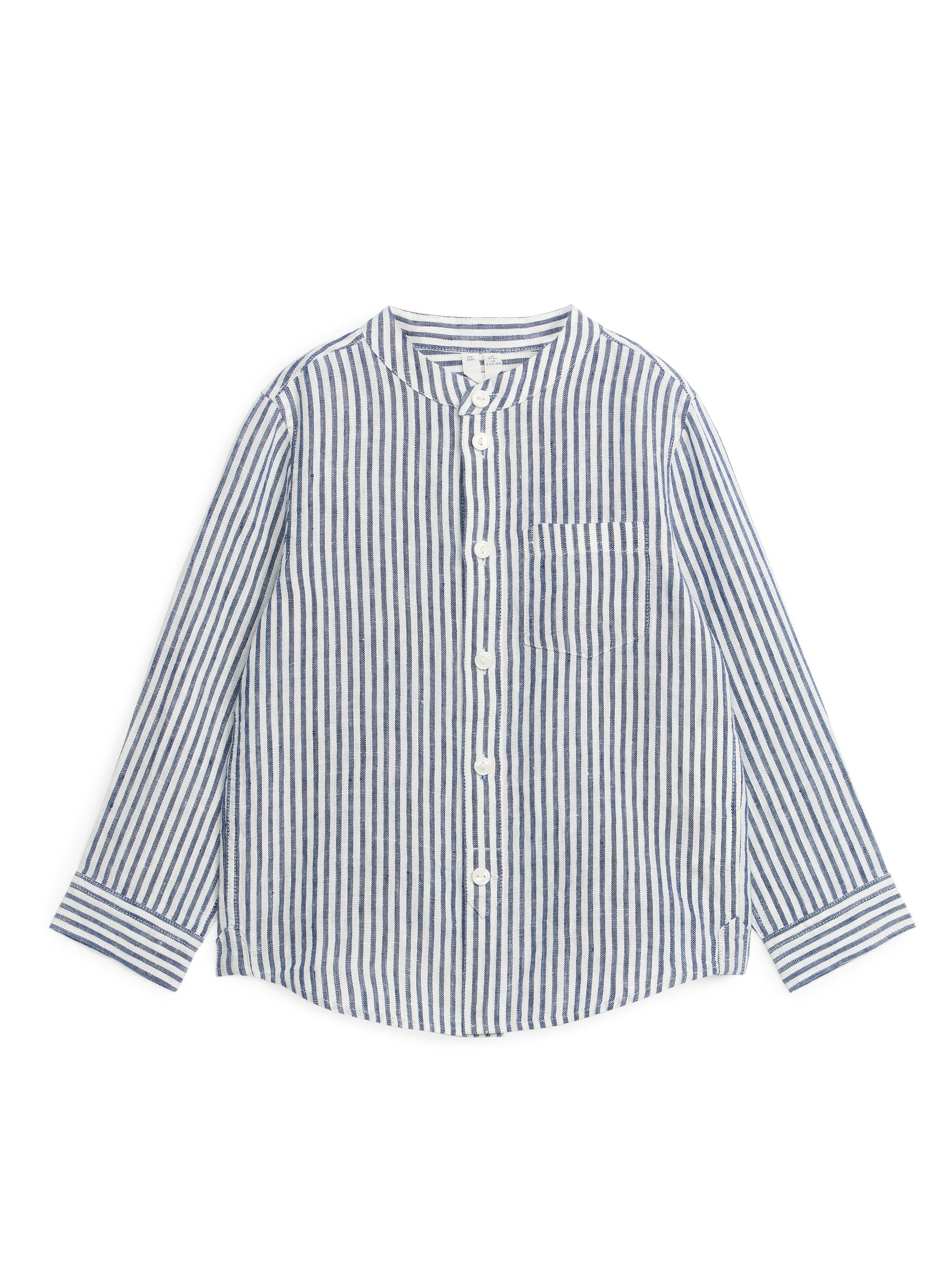 Camicia con colletto alla coreana - Blu/Bianco - Regular fit - Children - StillMedia/DescriptiveStillLife - 1