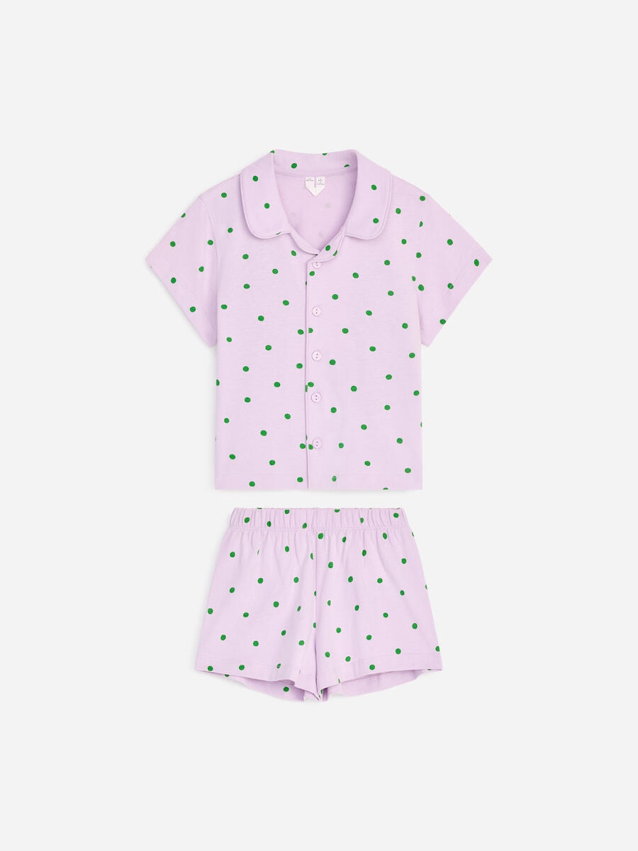 ARKET Girls  Cotton Pyjama Set Purple,  size 110/116