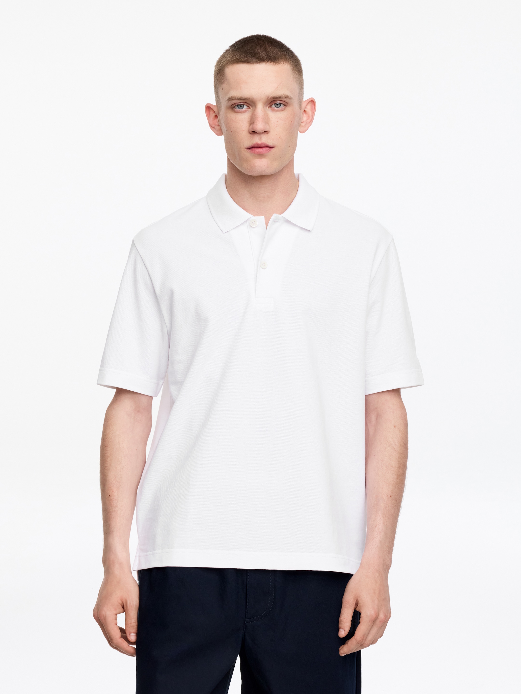Kortärmad polo shirt-#FFFFFF-19097
