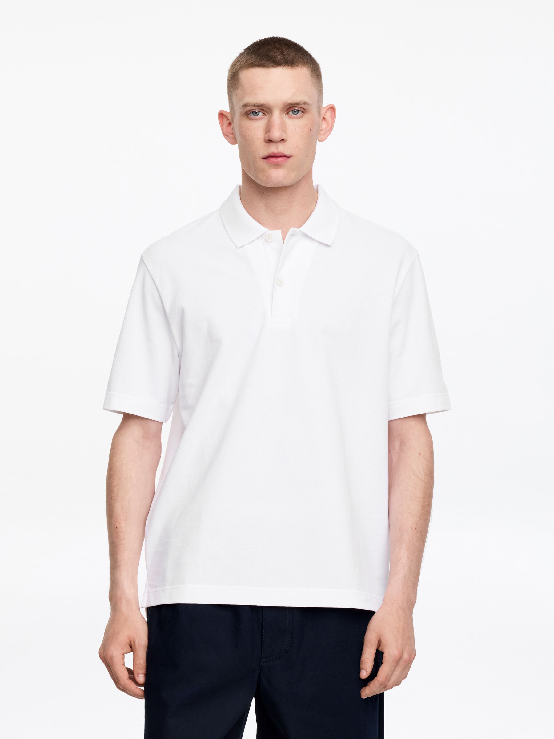 Piqué Polo Shirt-#FFFFFF-19097