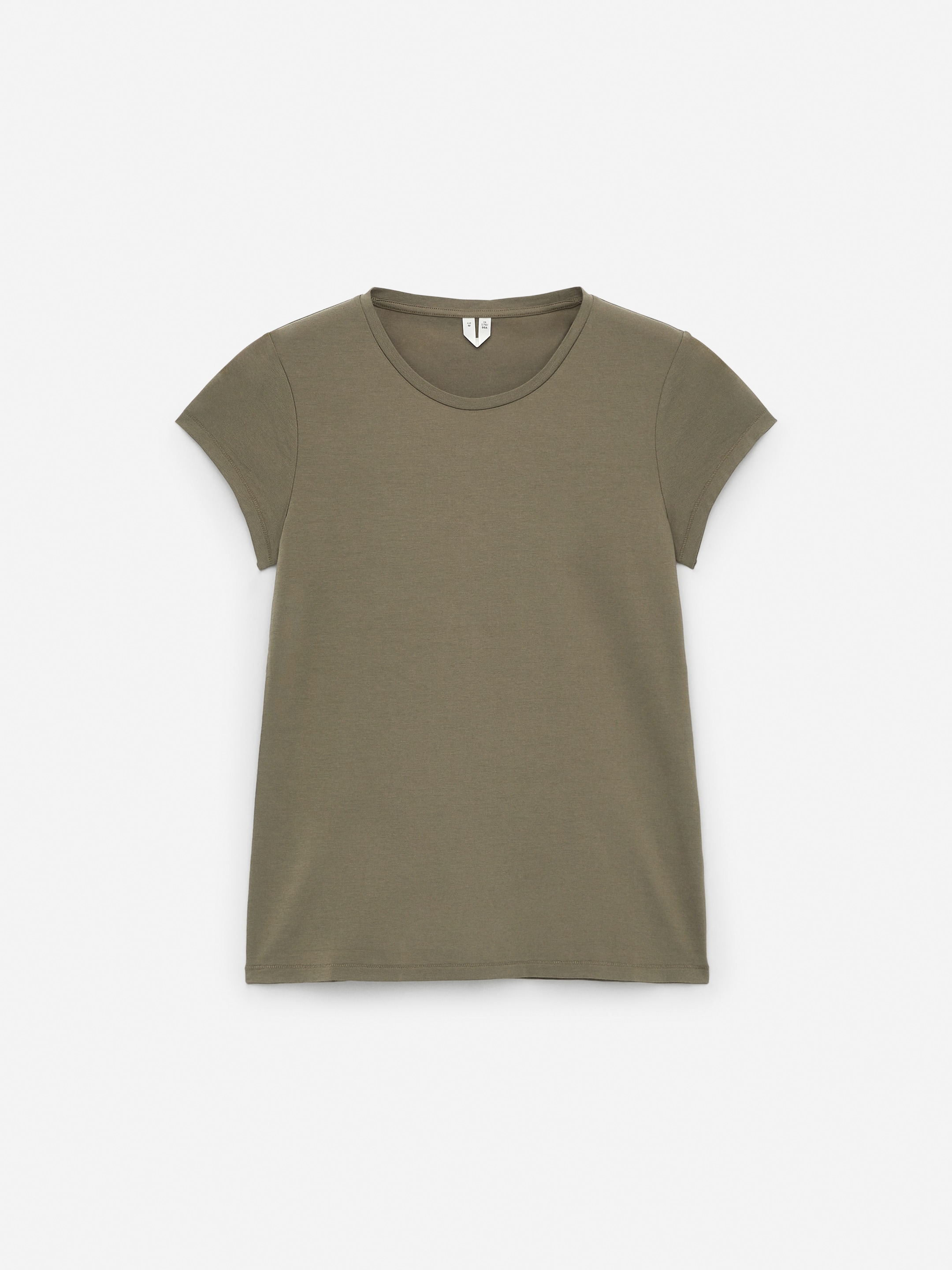 LUNA Fitted T-Shirt-#756F5F-14132