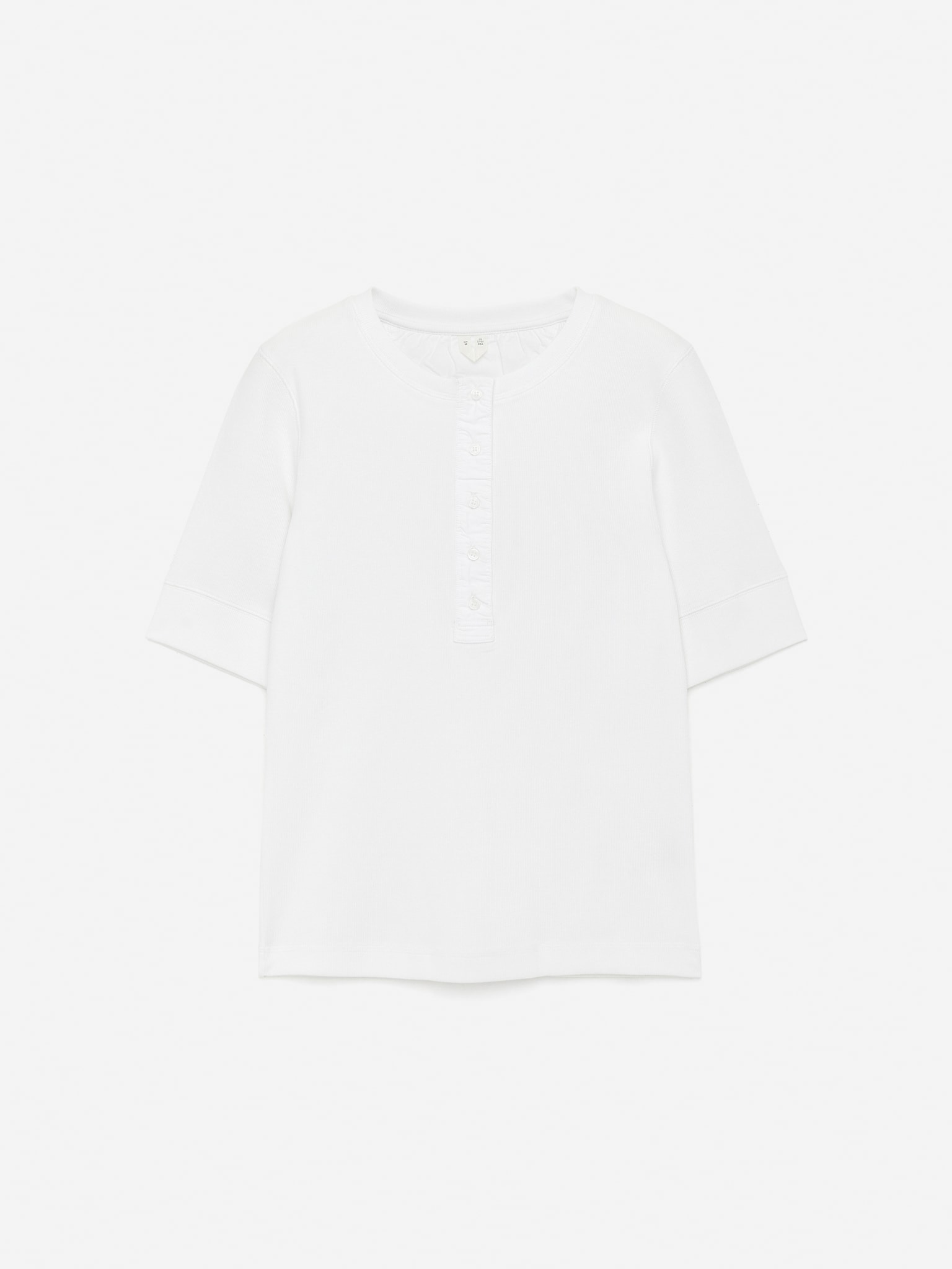 T-shirt boutonné - Blanc - 2