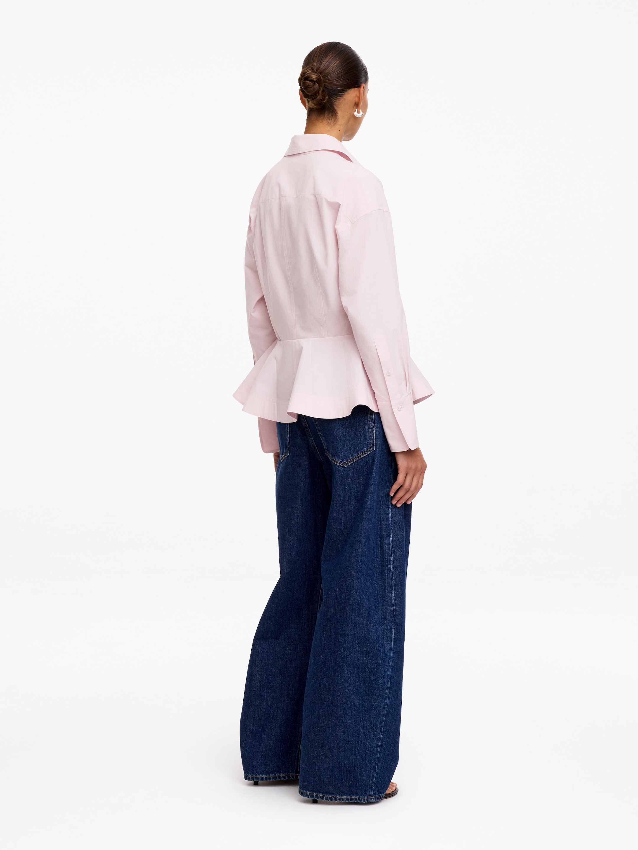 Cotton Peplum Shirt - Pink - Slim fit - women - StillMedia/Lookbook - 5