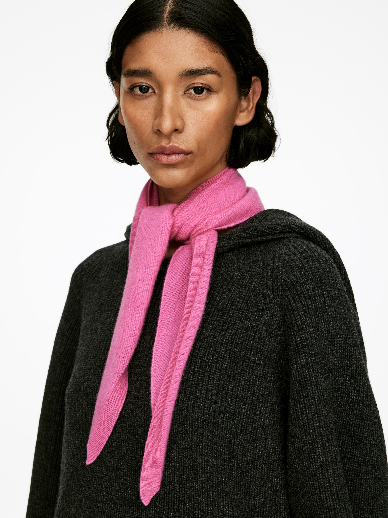 Cashmere Scarf - Pink/Beige