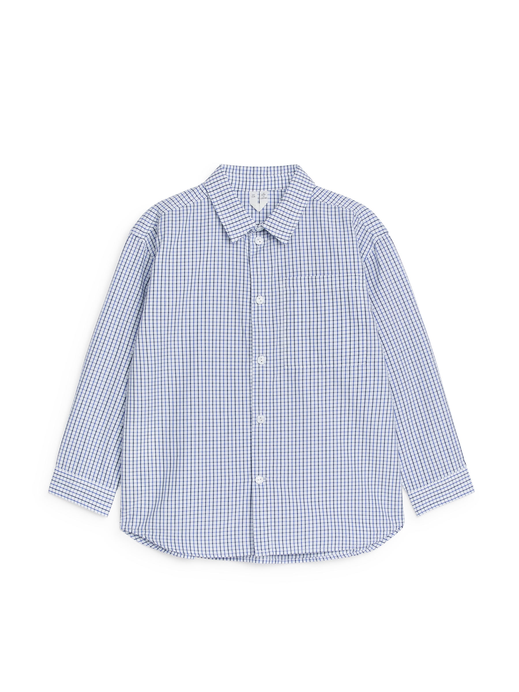 Relaxed Poplin Shirt-Blue-13491
