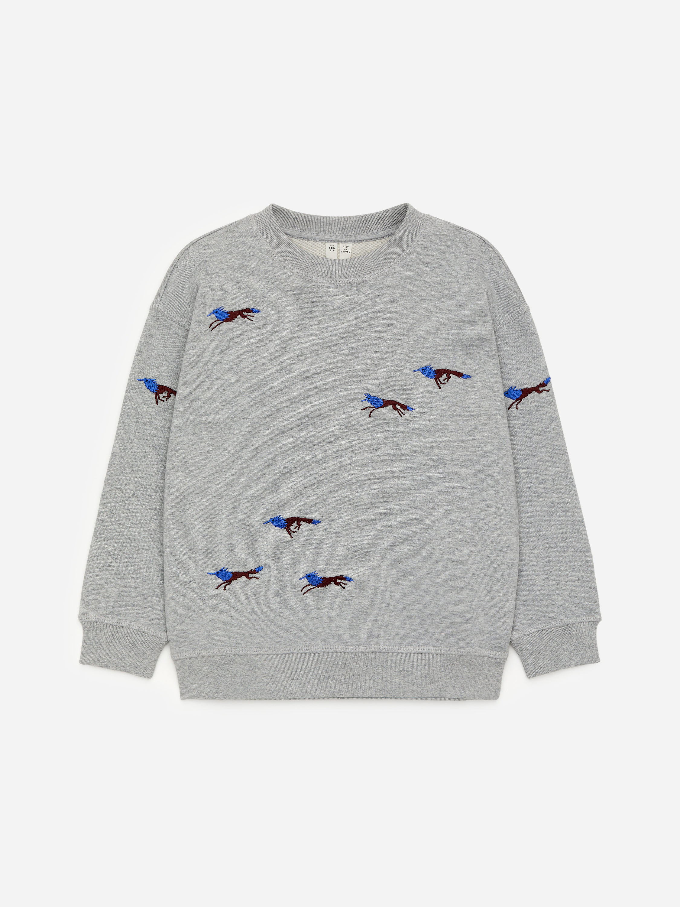 Embroidered Sweatshirt-#B9BABC-17270