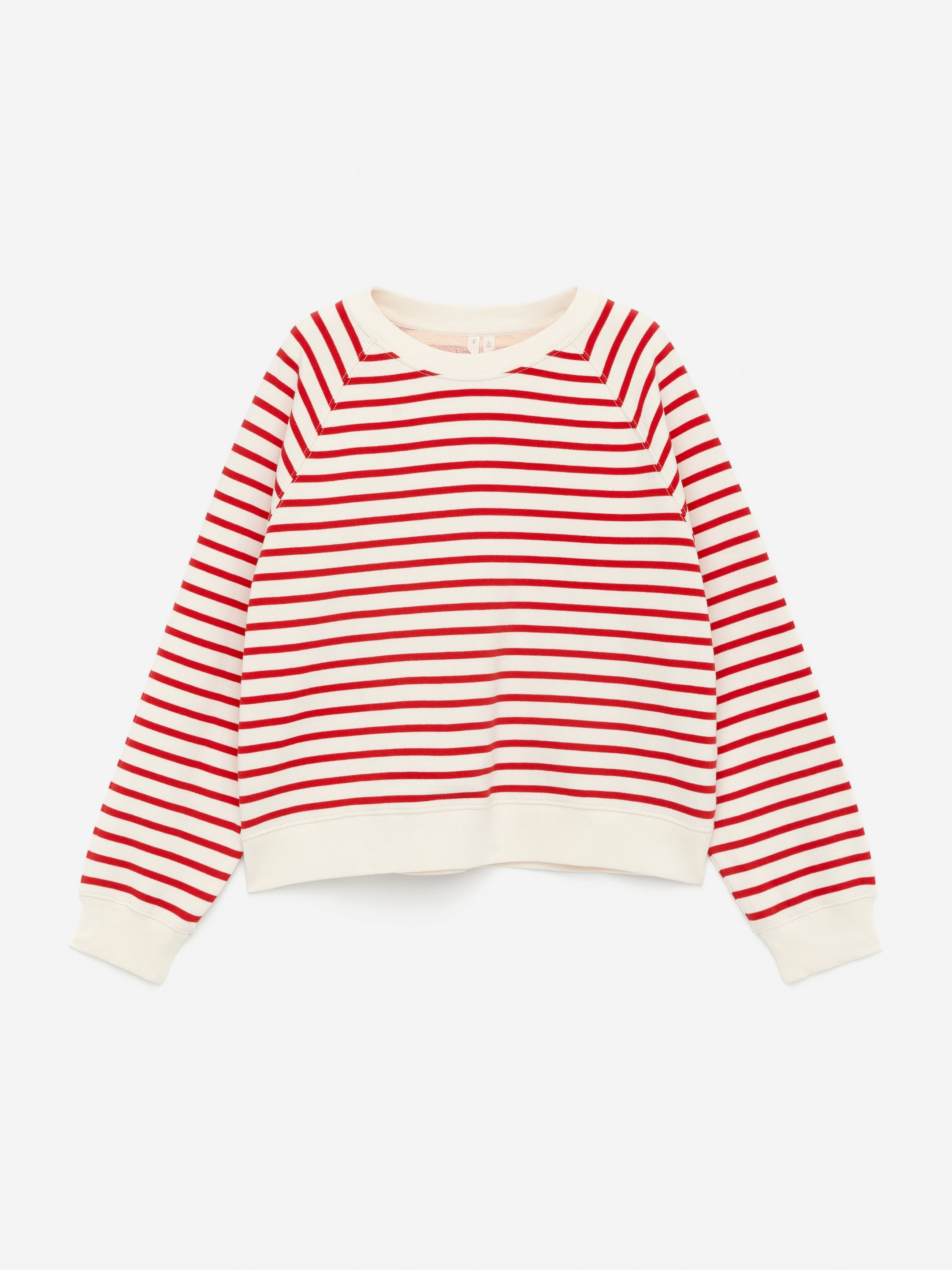 Terry Sweatshirt - White/Red - Regular fit - Women - StillMedia/DescriptiveStillLife - 4