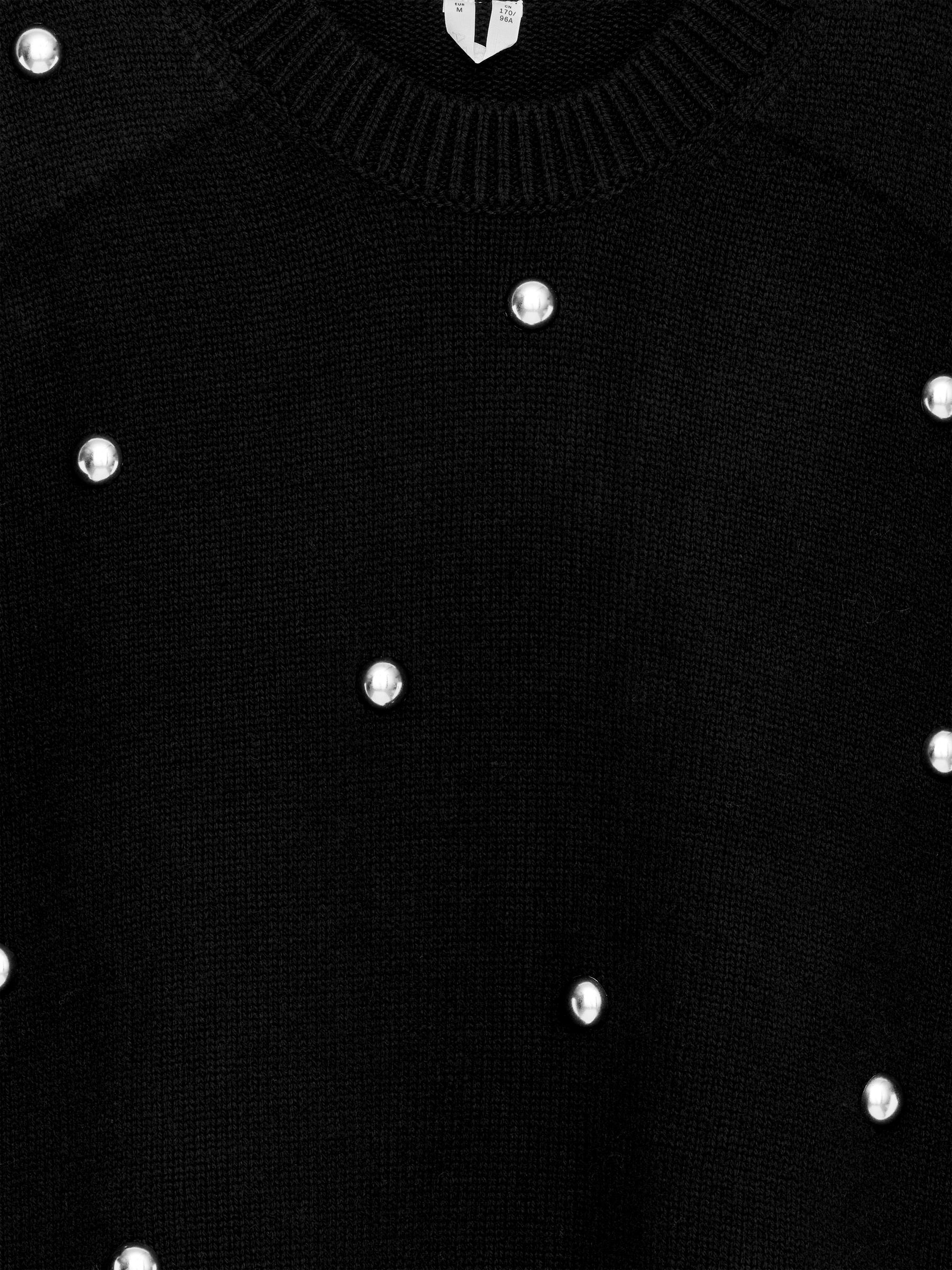 Pull clouté en laine - Noir - Loose fit - Femme - StillMedia/DescriptiveStillLife - 1