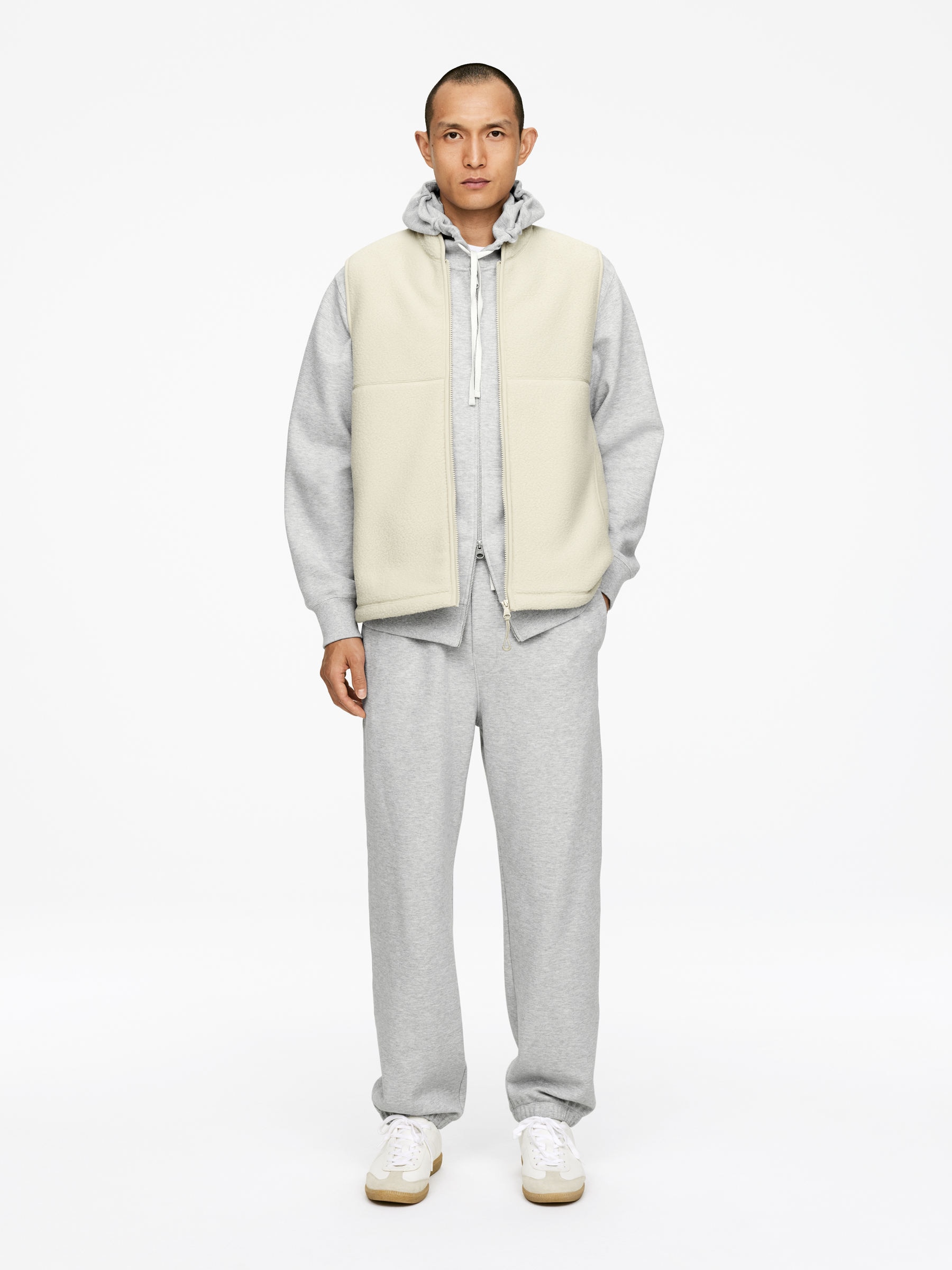 Active Fleece Vest-#C1BEAA-12677