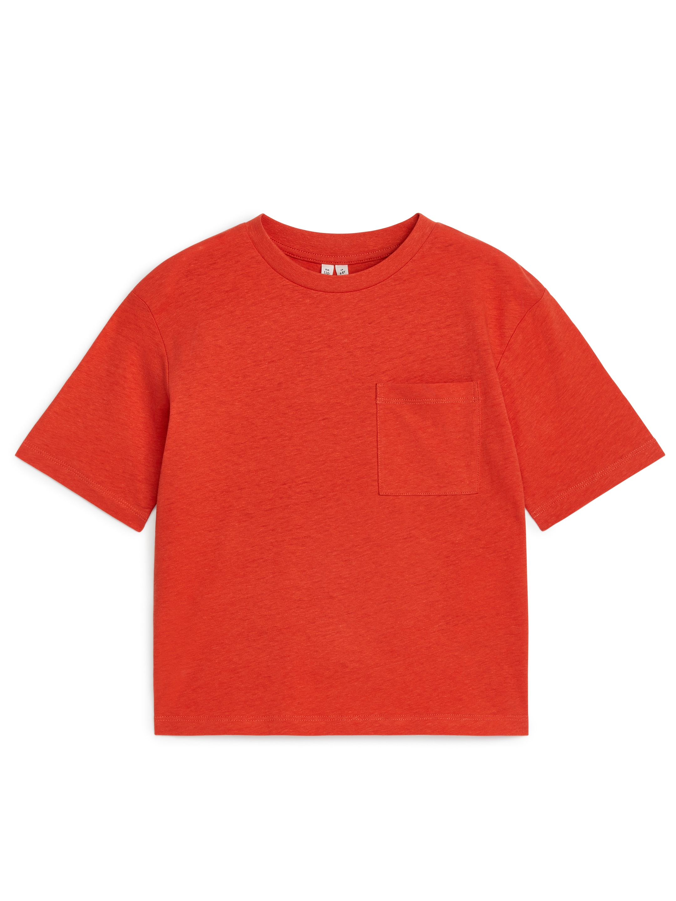 Loose Fit Linen Blend T-Shirt - Red - Loose fit - Children - StillMedia/DescriptiveStillLife - 2