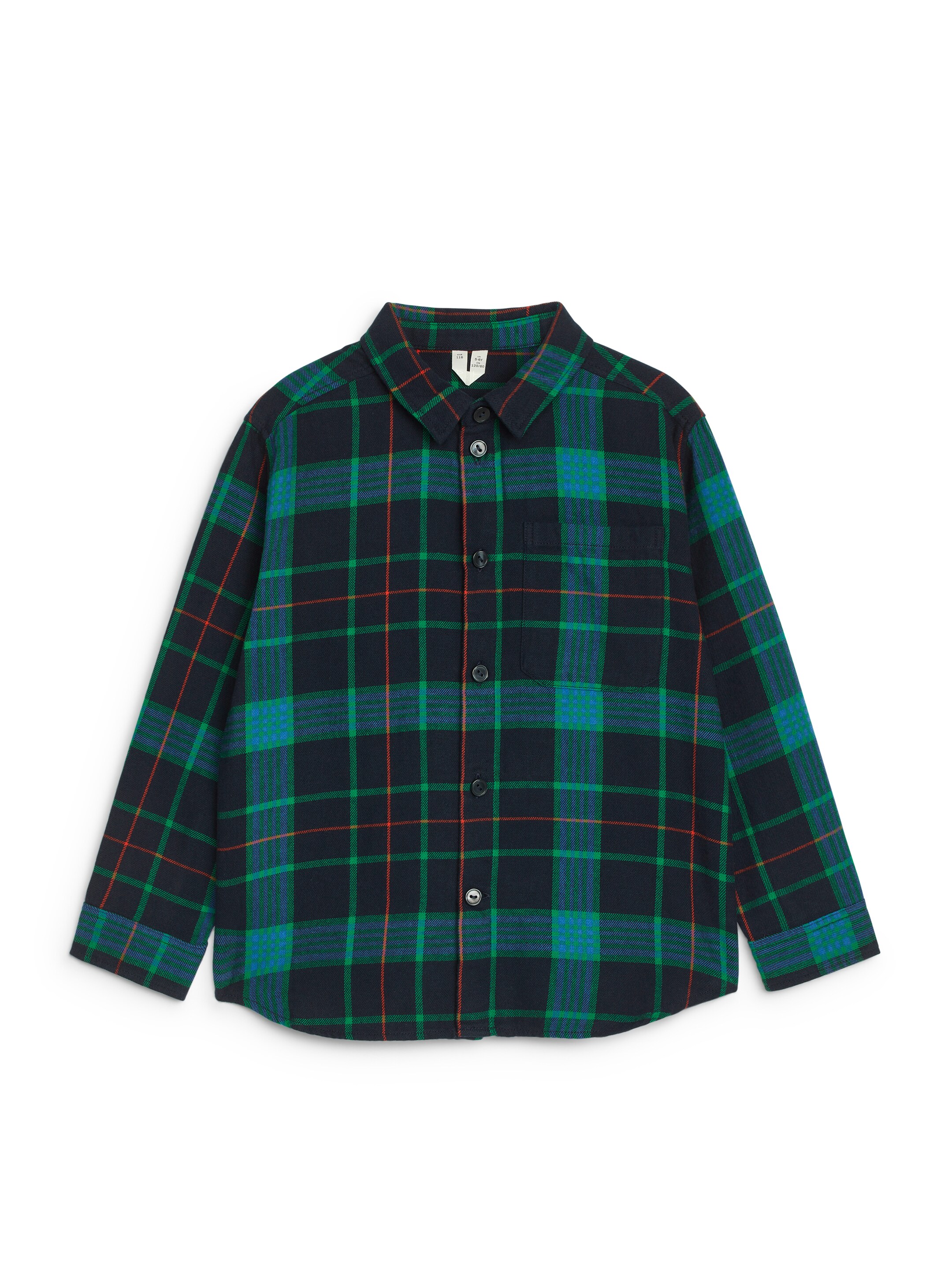 Checked Flannel Shirt - Green/Blue - Regular fit - Children - StillMedia/DescriptiveStillLife - 3