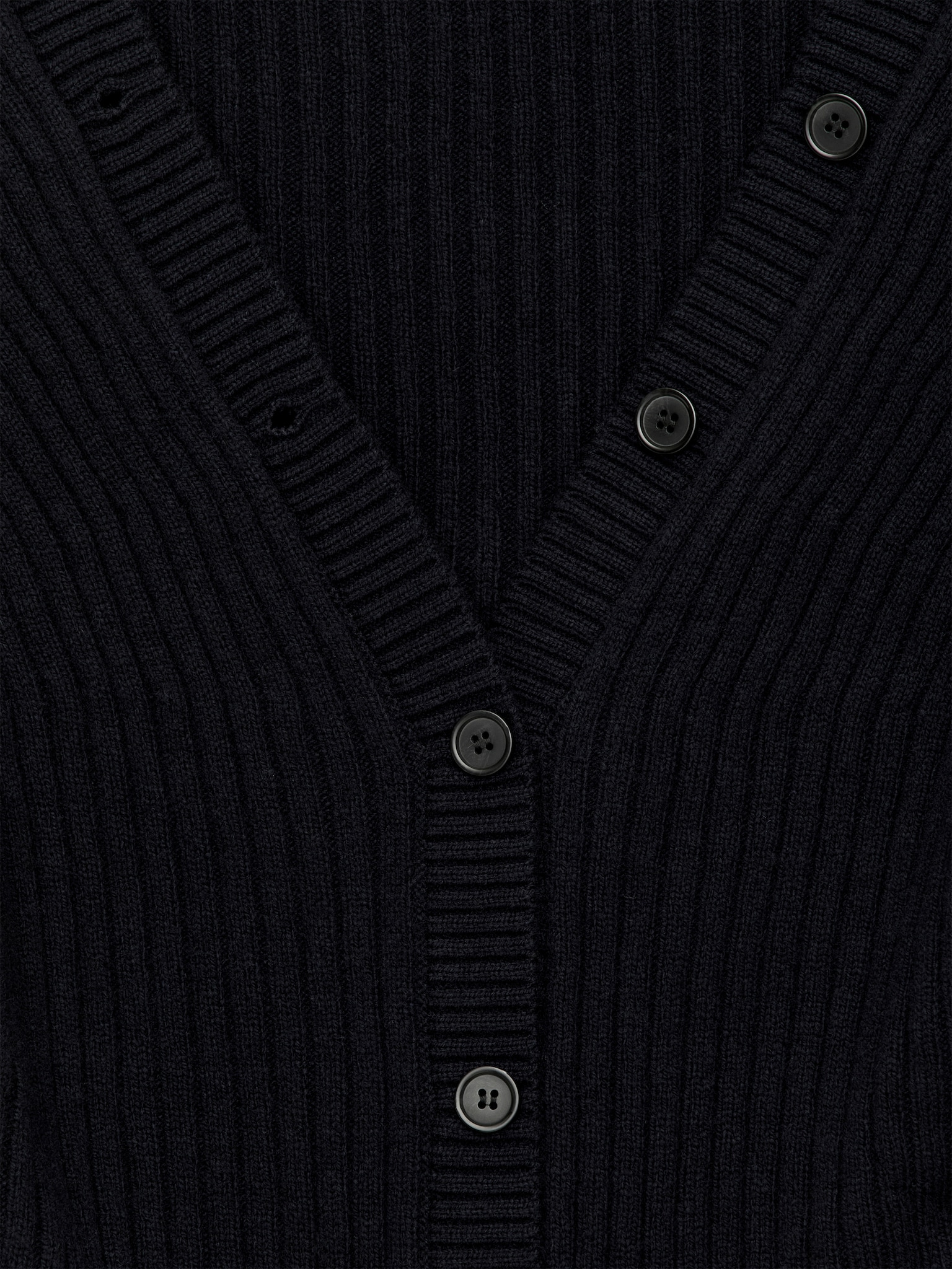 Rib-Knit Cardigan - Dark Blue - 6