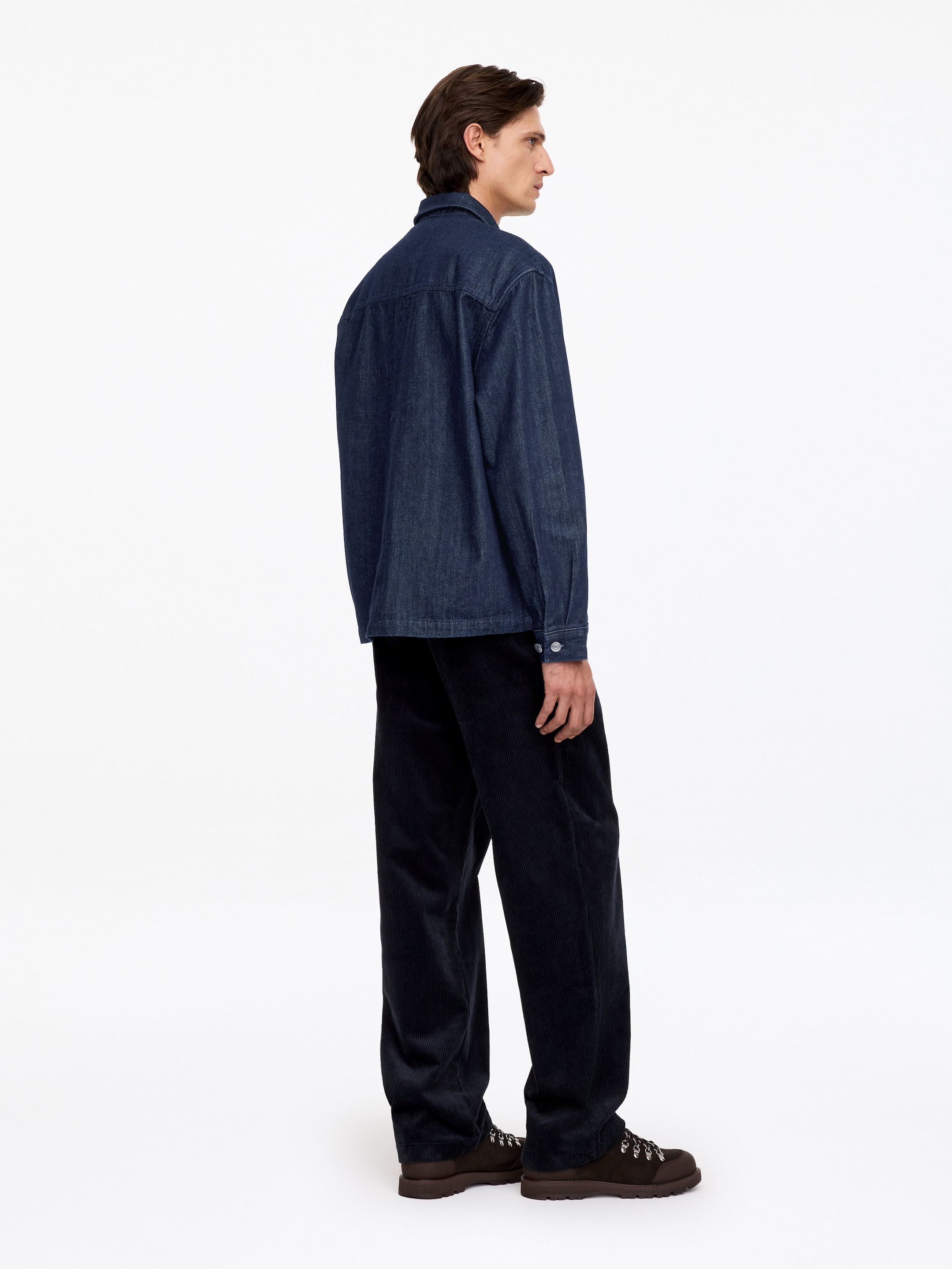 Denim Overshirt - Dark Blue - Relaxed fit - men - StillMedia/Lookbook - 4